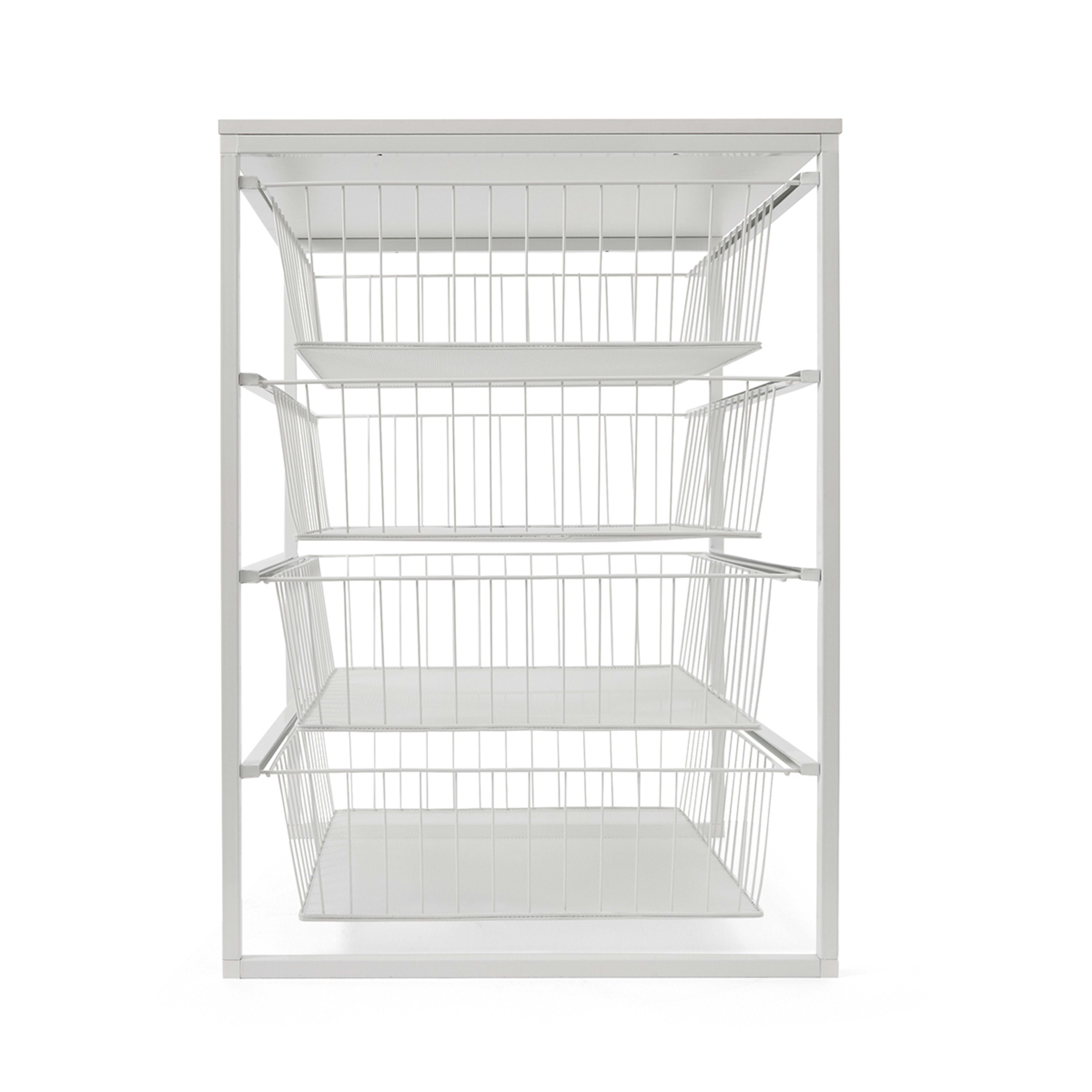 6 Mesh and Wire 4 Drawer Unit - White, 6 of 10