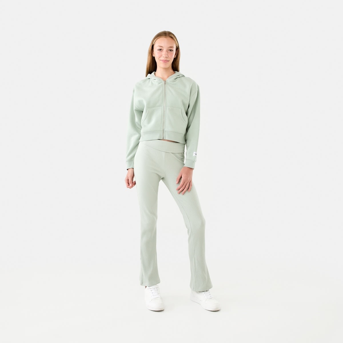 Cropped Zip Through Hoodie - Kmart