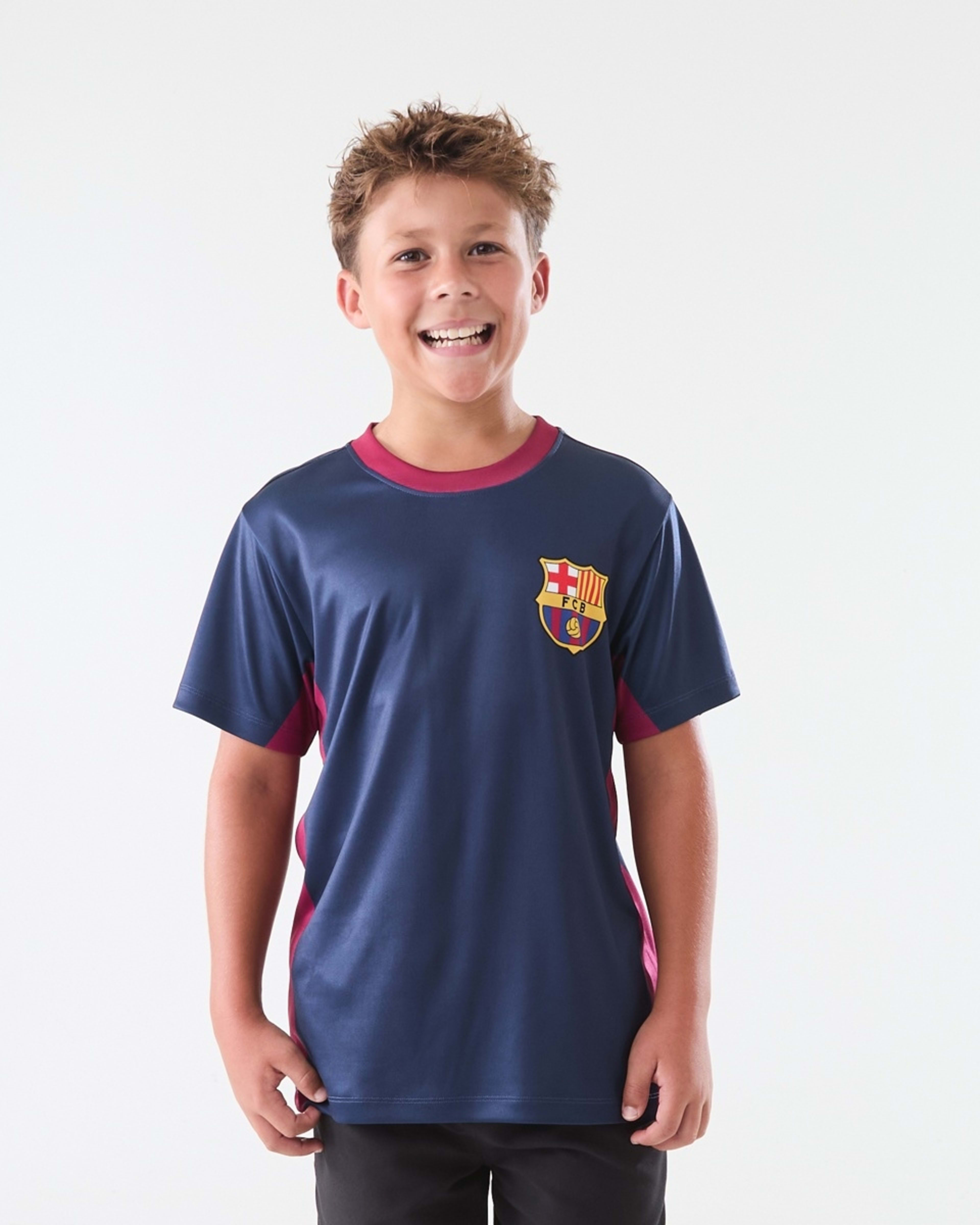1 Official Youth Barcelona Panel Jersey T-shirt Navy