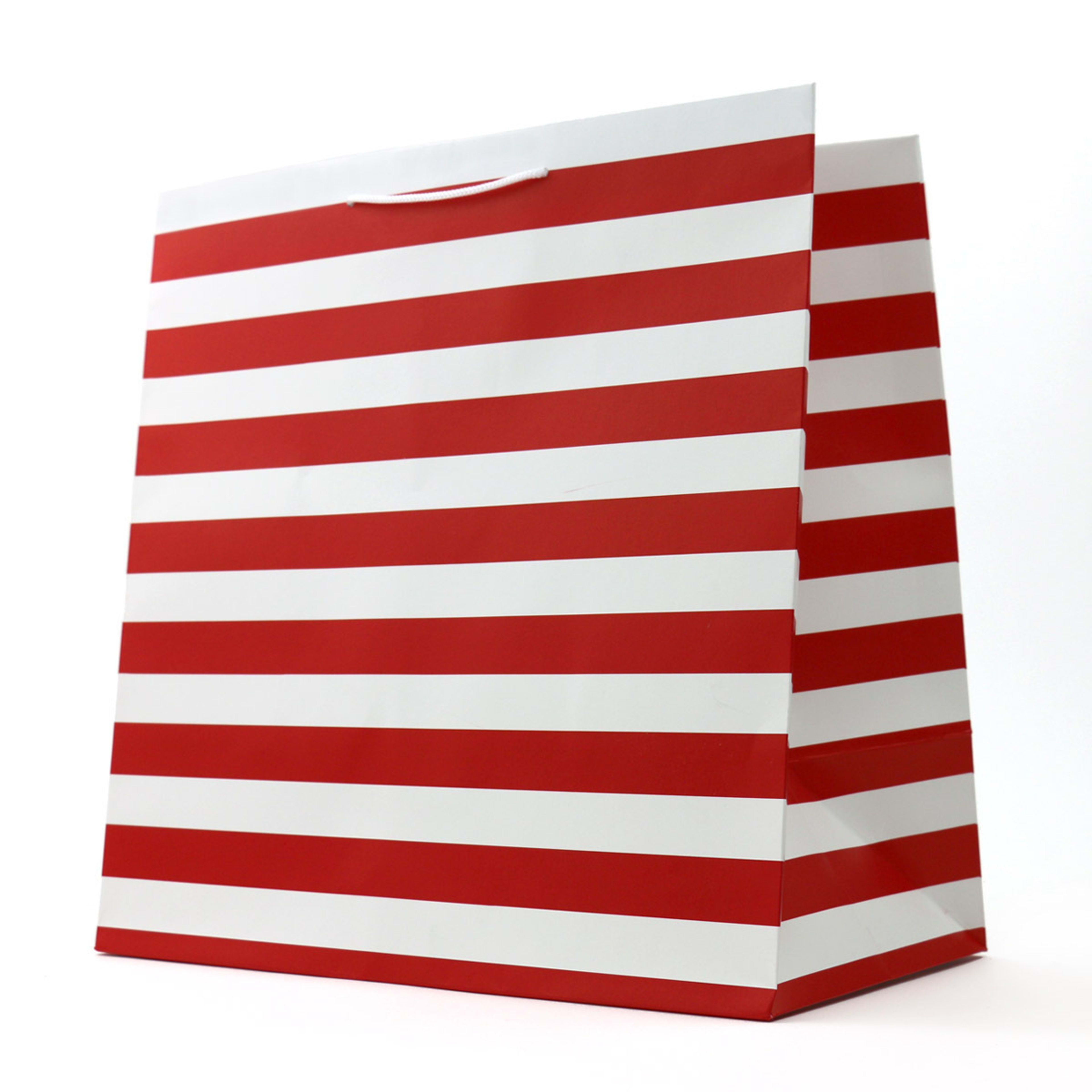 1 Connections from Hallmark Extra-Large Gift Bag - Red and White Stripes