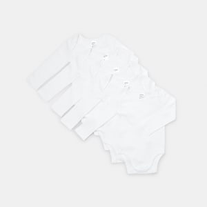 5 Pack Unisex Long Sleeve Bodysuits