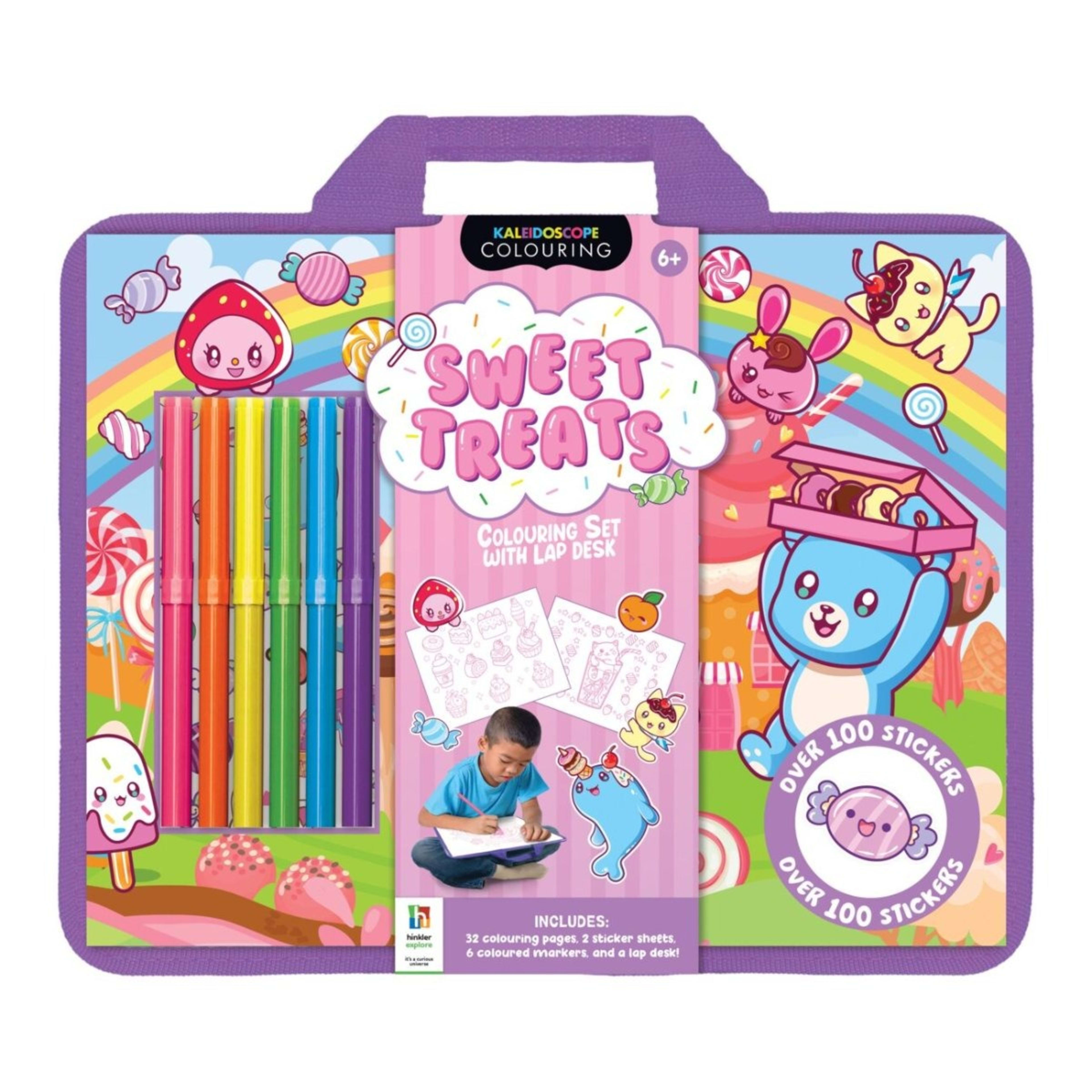1 Kaleidoscope Colouring: Sweet Treats Colouring Set with Lap-Desk - Book