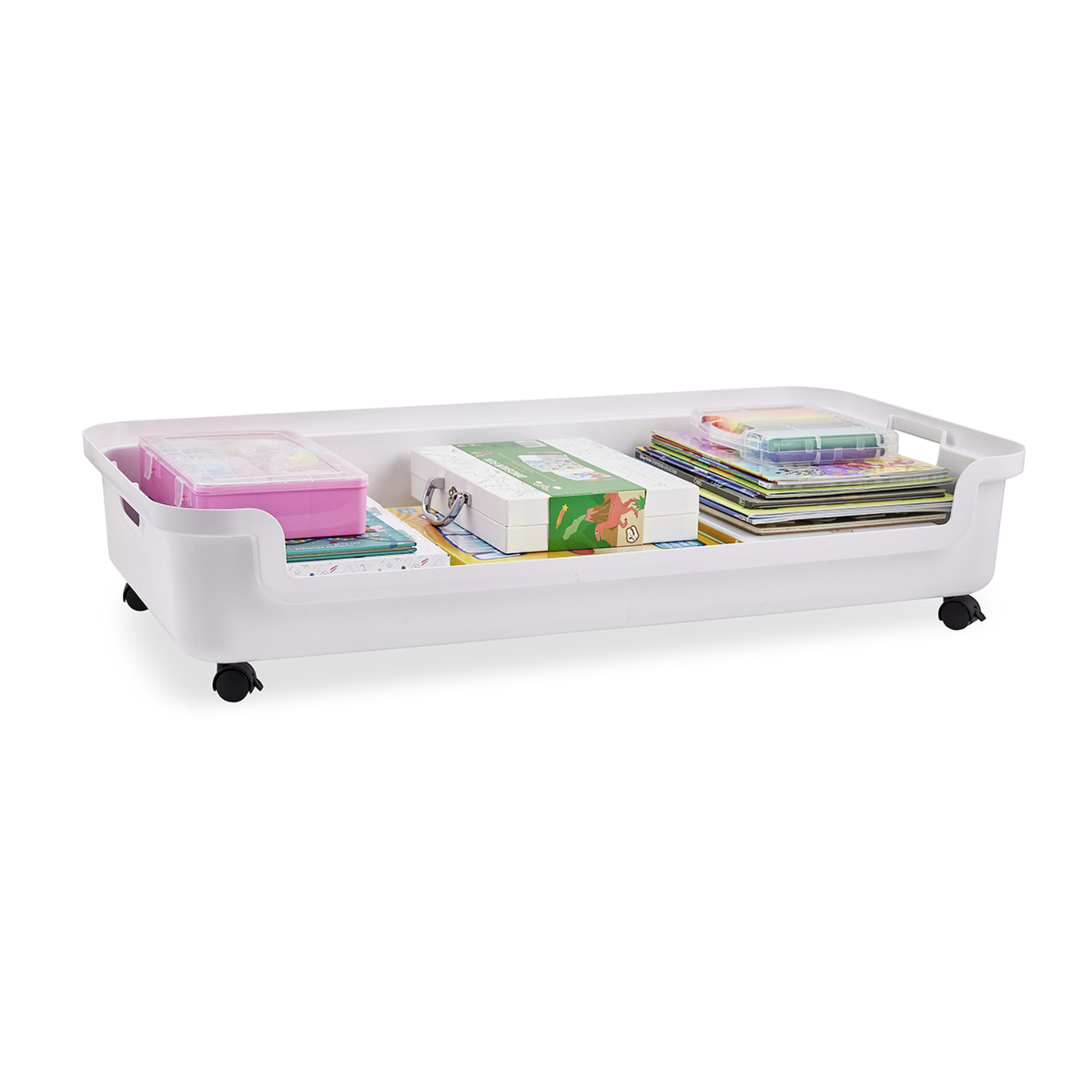 3 Underbed Storage Tub with Wheels - Large, White, 3 of 7