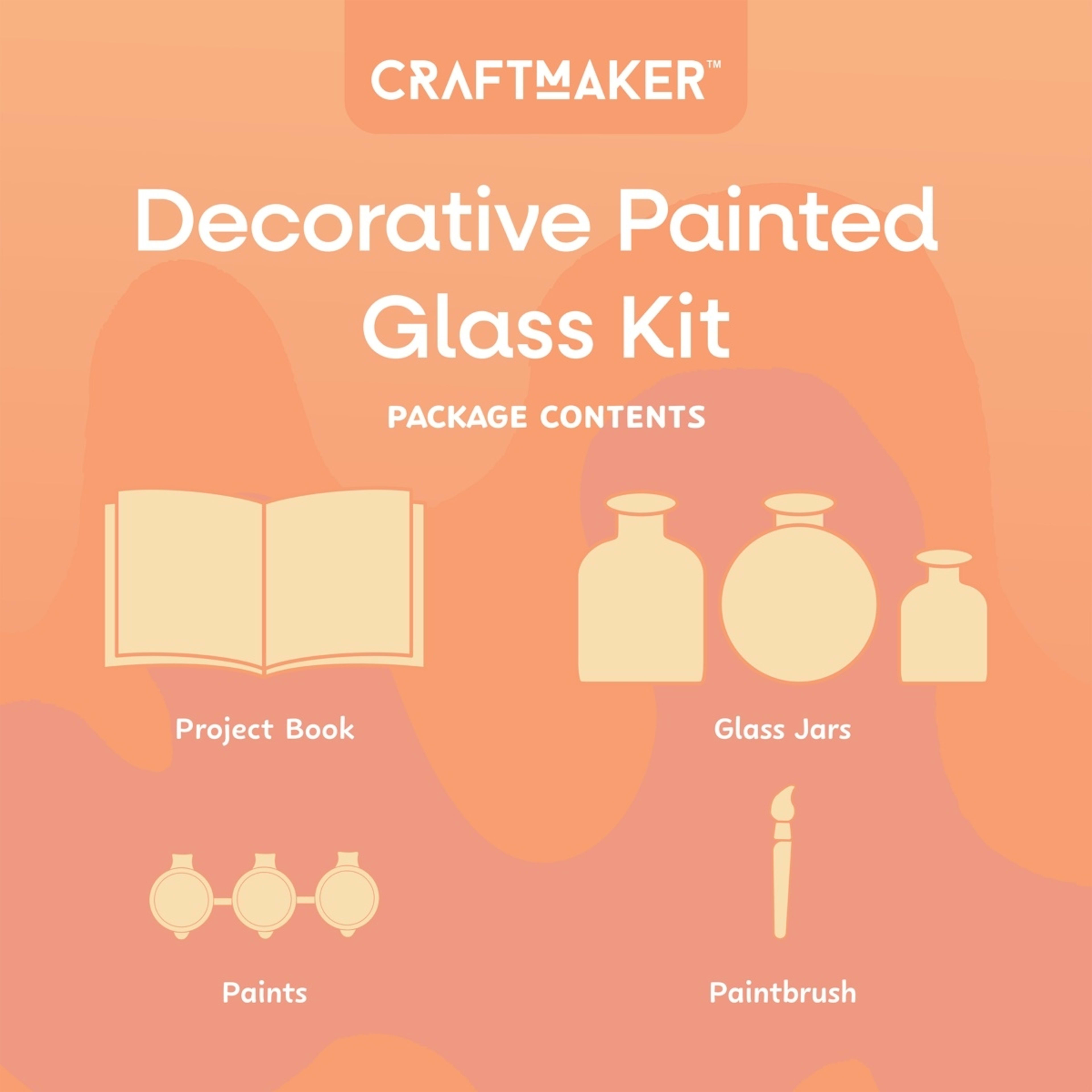 4 Craft Maker Decorative Painted Glass Kit, 4 of 7