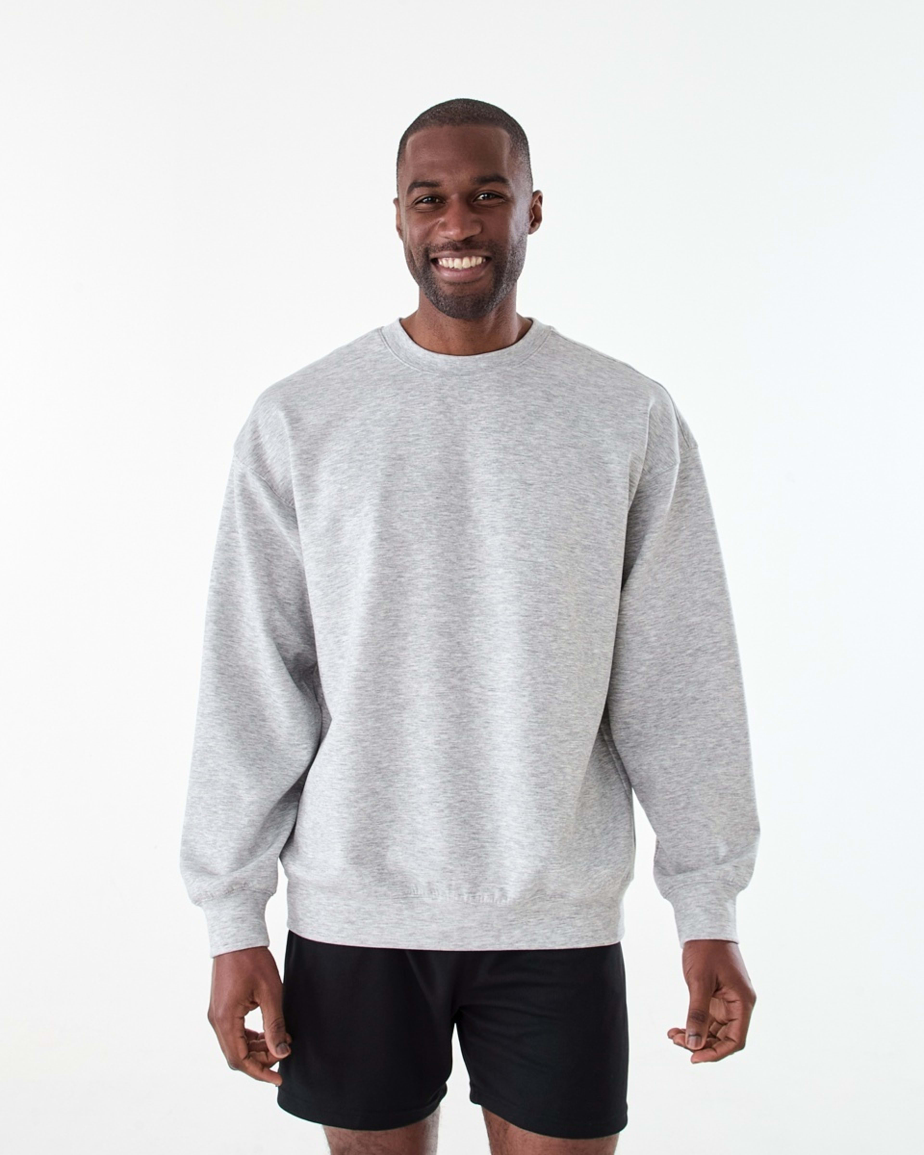 1 Active Mens Relaxed Scuba Crew Neck Sweatshirt GREY MARLE CORE, 1 of 6