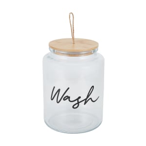 4.4L Glass Wash Jar with Bamboo Lid