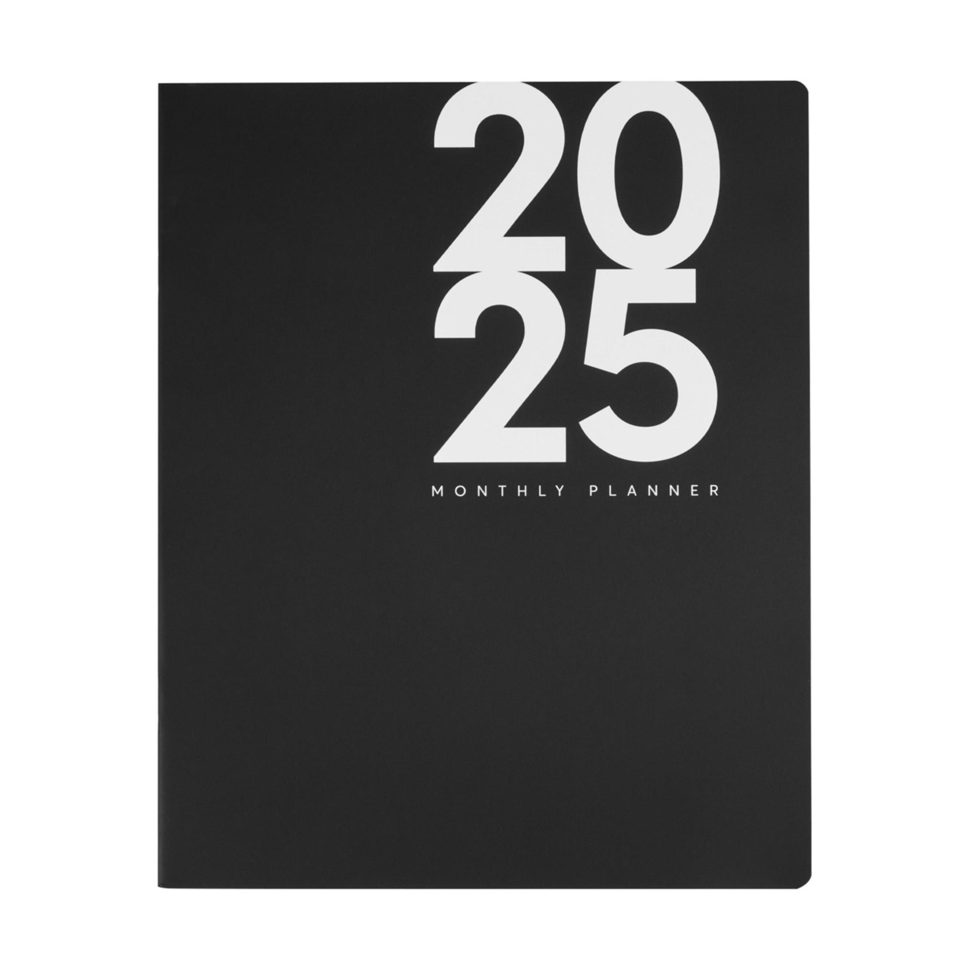 2025 Monthly Planner Diary Black Kmart