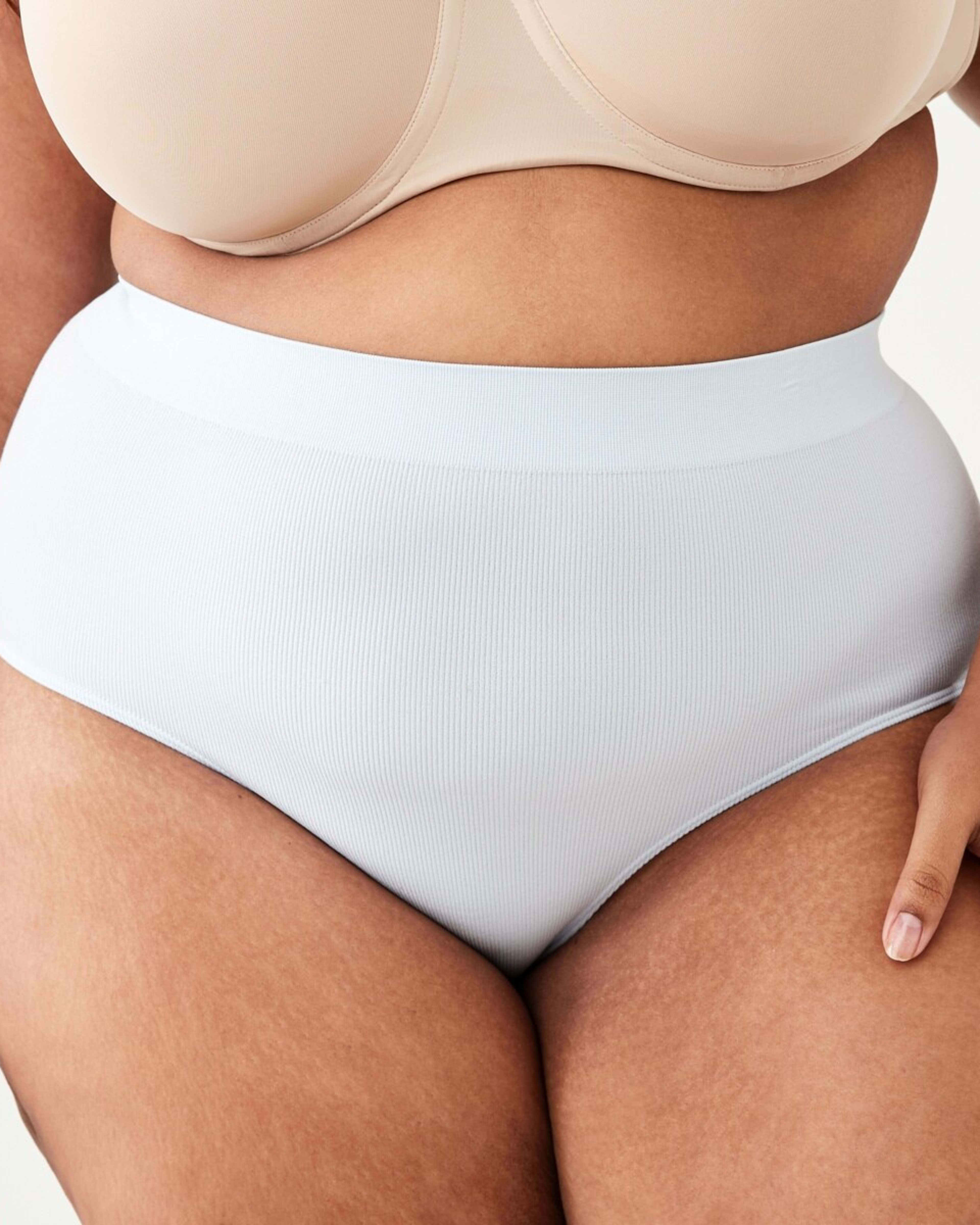 4 3 Pack Curve Rib Seamfree Full Briefs HALOGEN BLUE, BALLERINA, SOFT CLAY, 4 of 8