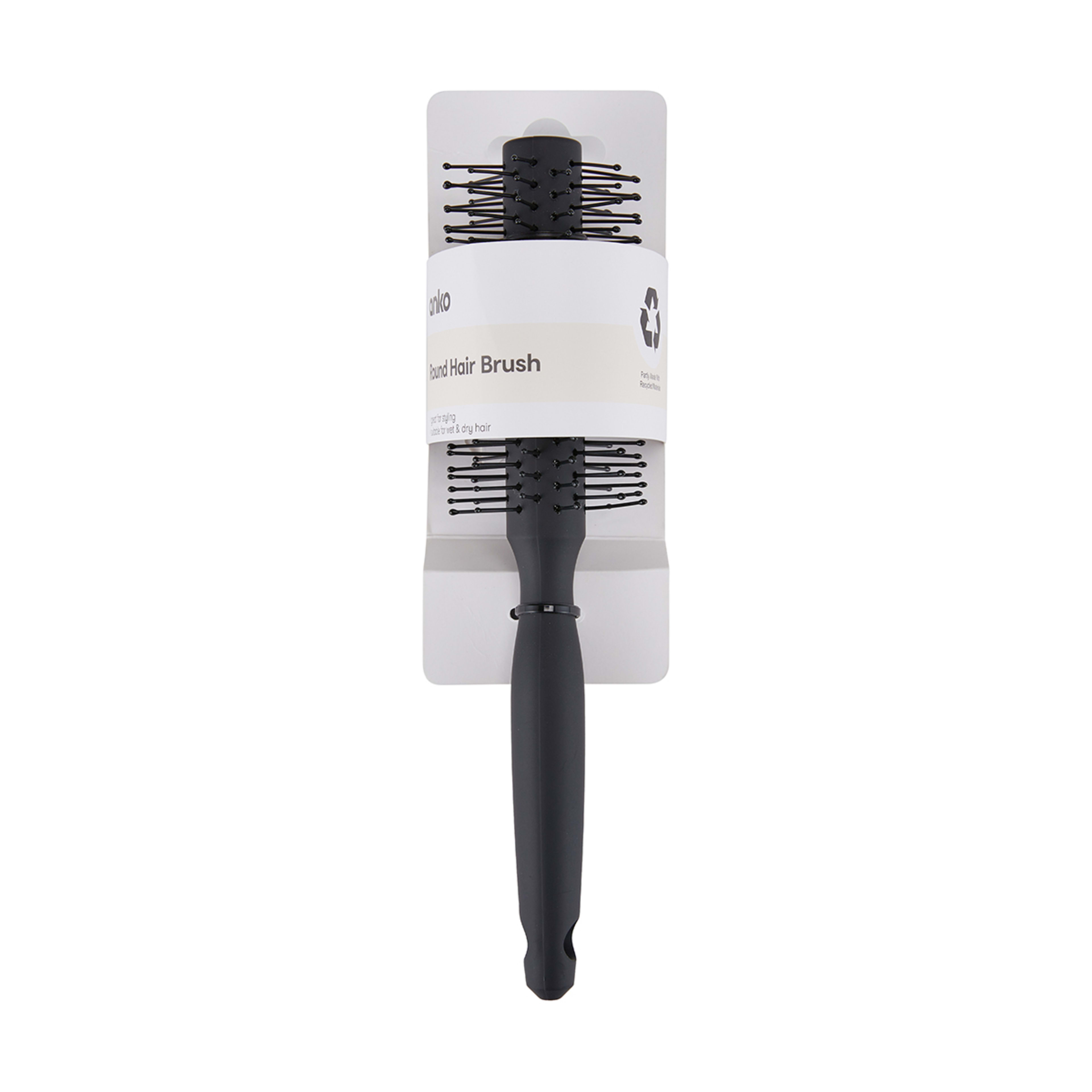 Round Hair Brush Black Kmart