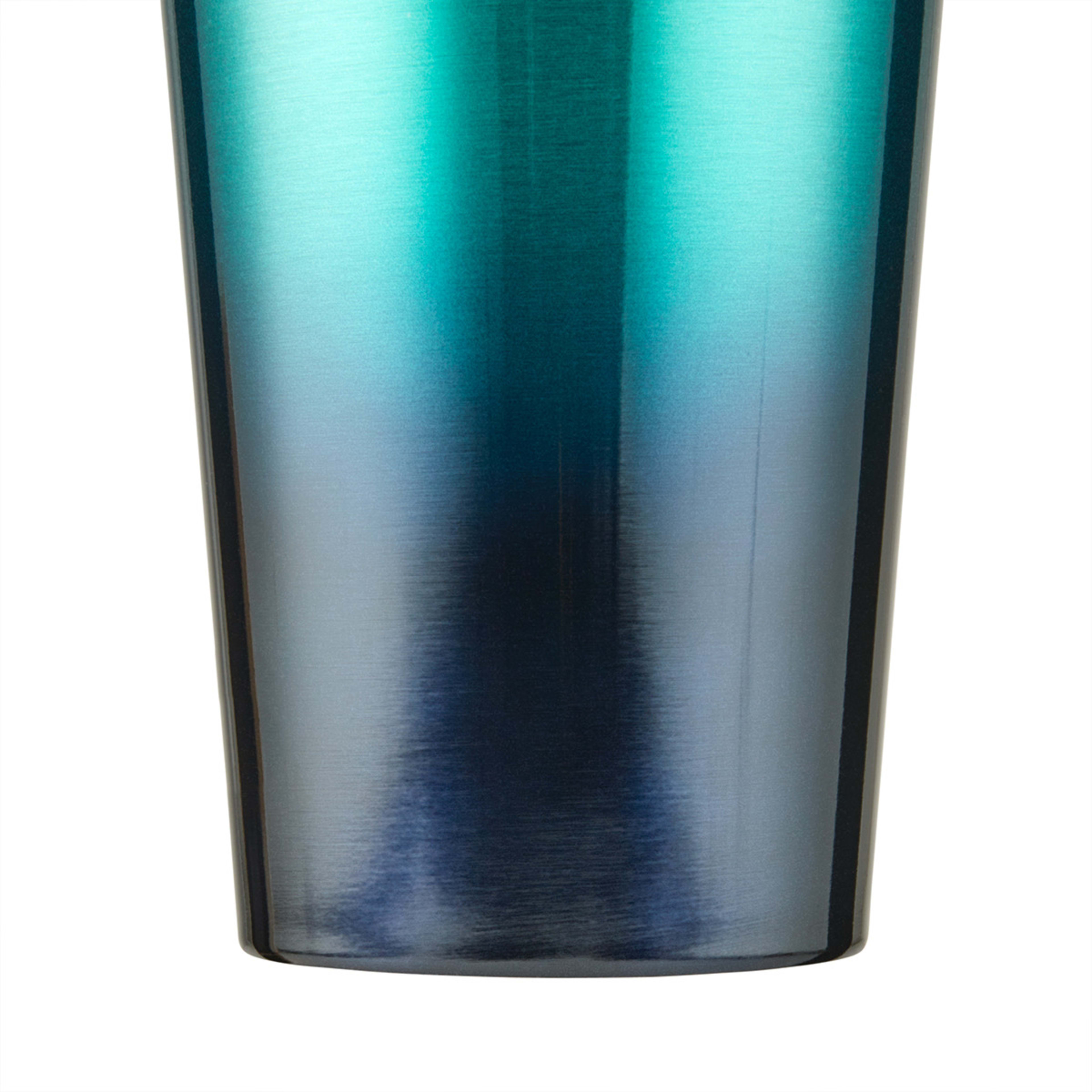 520ml Blue Ombre Stainless Steel Tumbler with Straw Kmart
