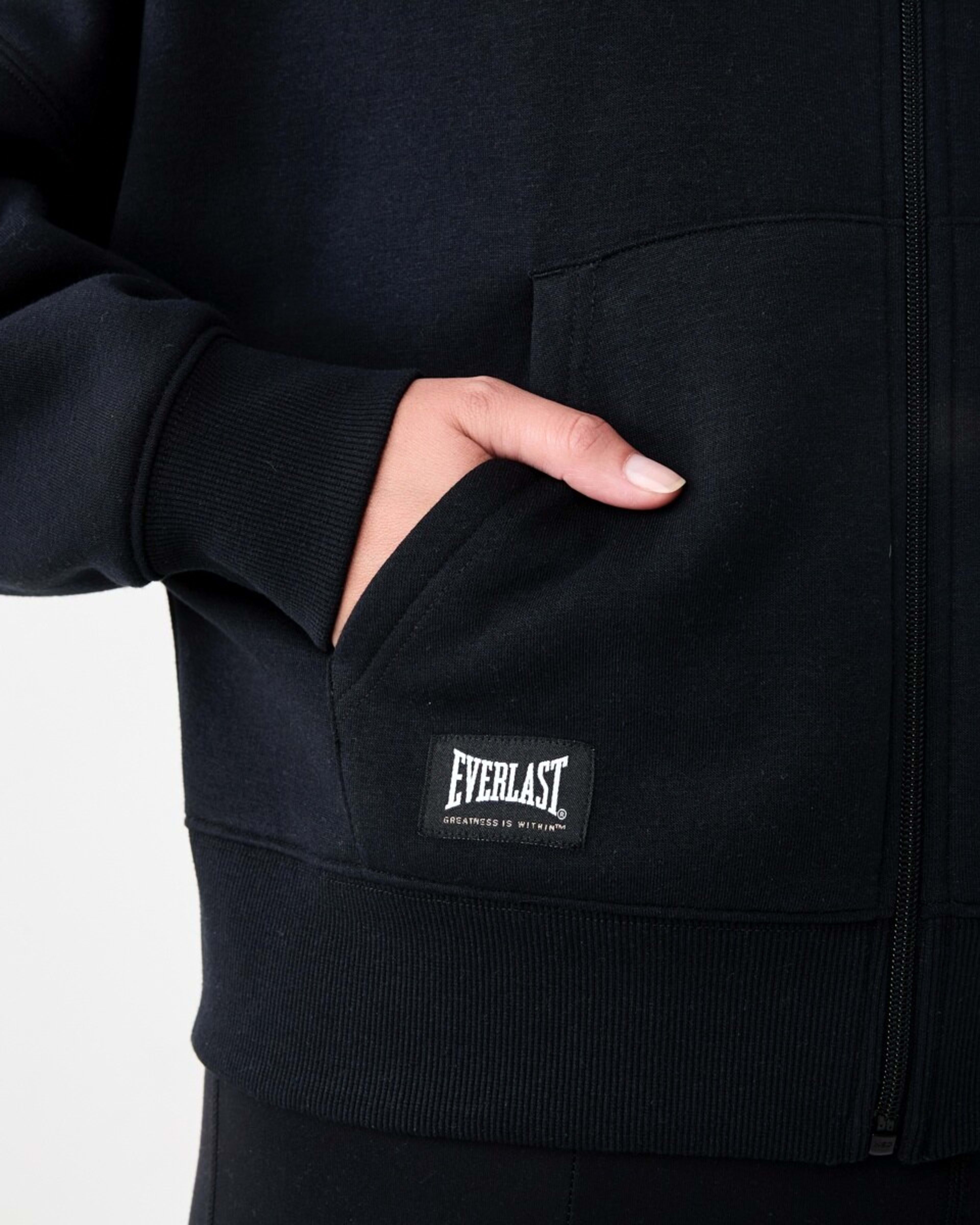 6 Everlast Womens Zip Through Sweatshirt Black, 6 of 8
