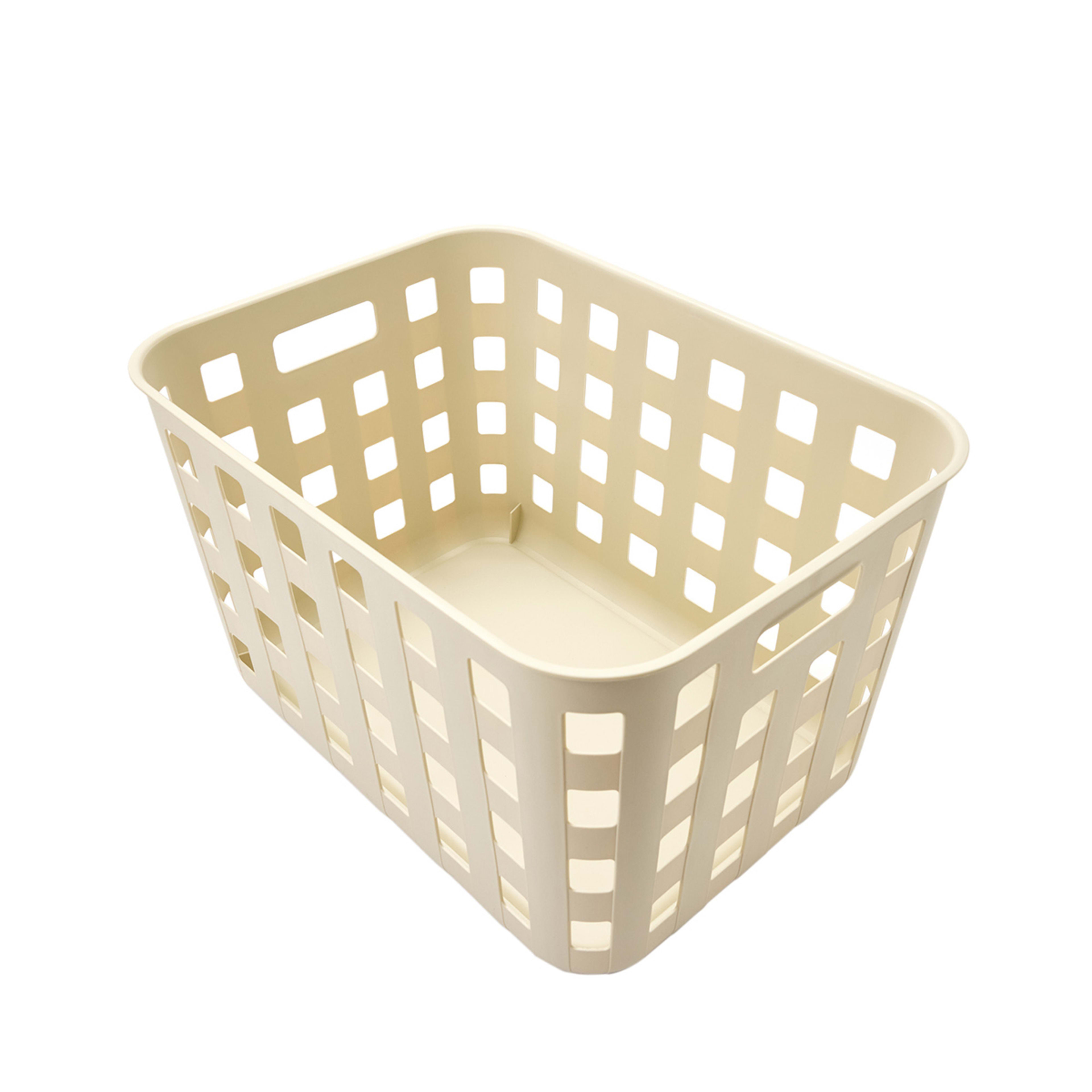 7 45L Rectangle Trellis Basket with Lid - Beige, 7 of 8