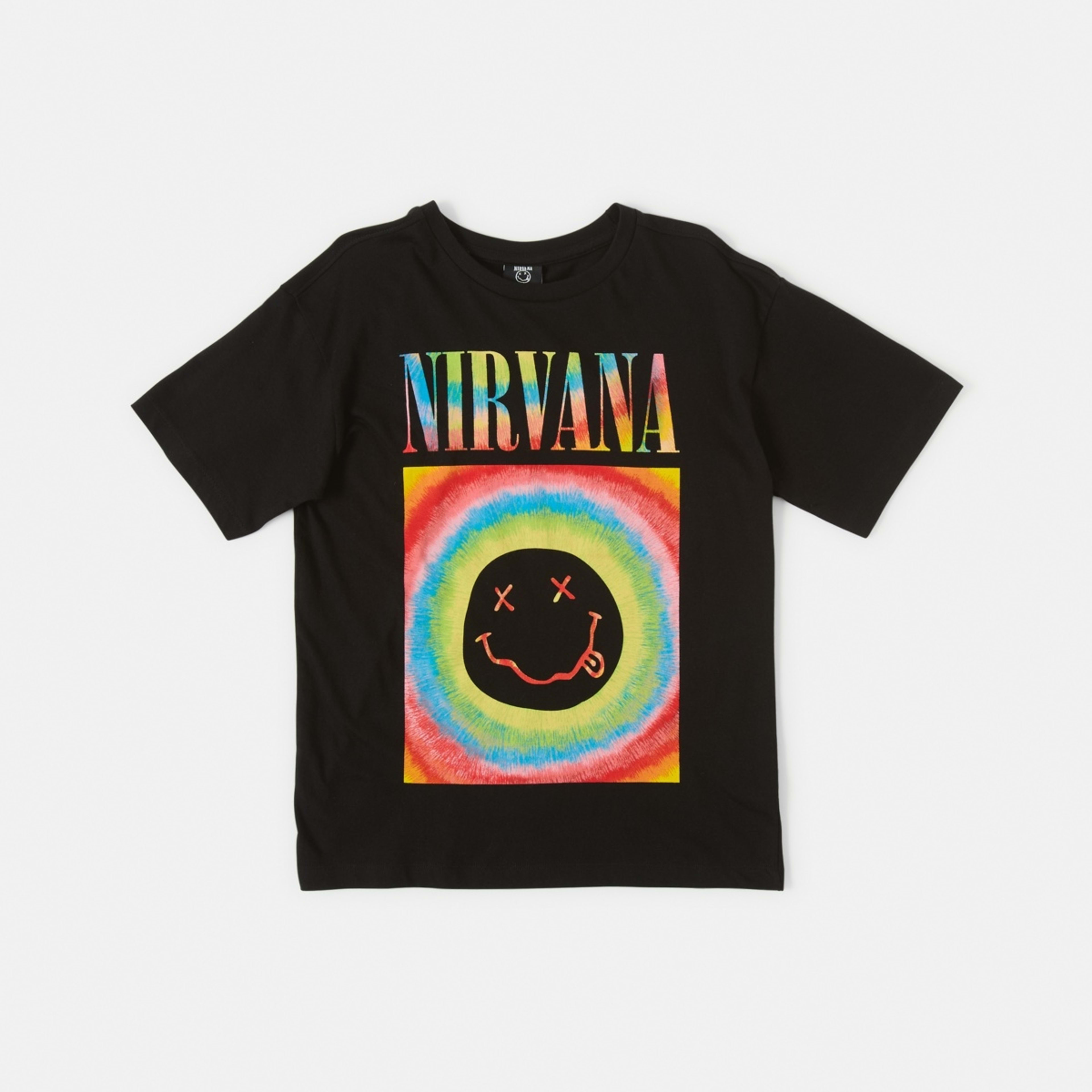 7 Nirvana License Short Sleeve T-shirt Nirvana Smiley Black, 7 of 8