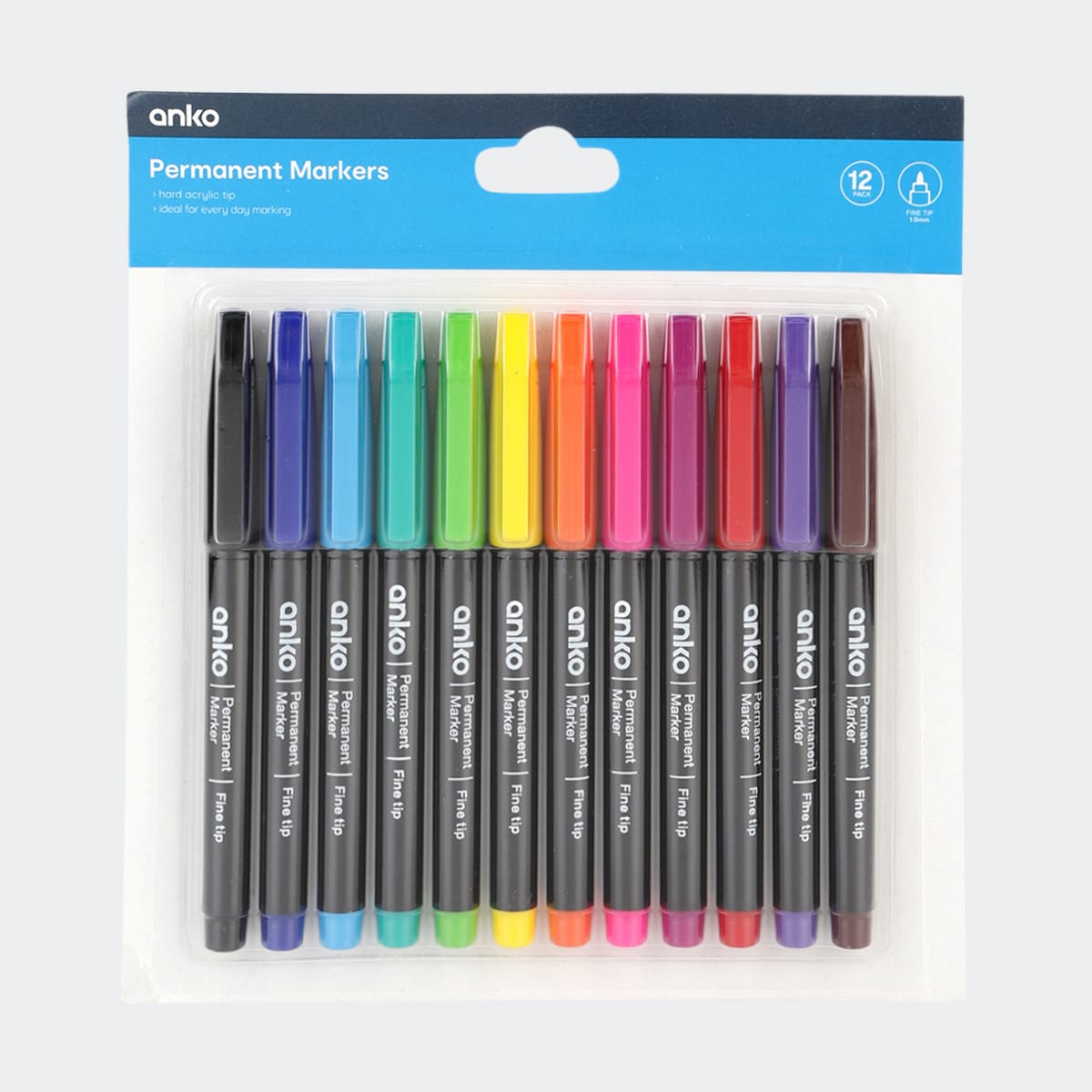 12 Pack Permanent Markers Kmart