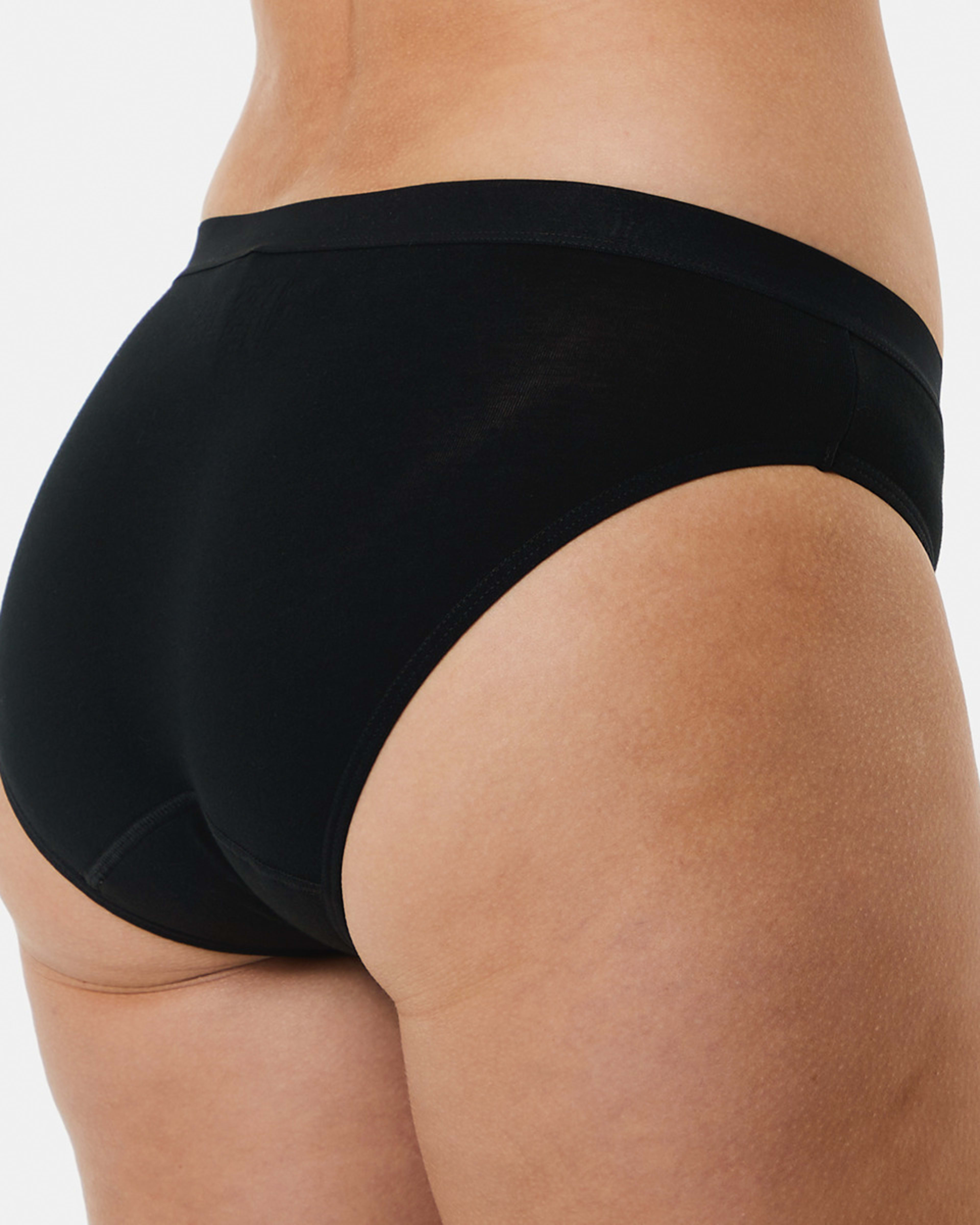 3 Period Bikini Briefs - Moderate Flow Black, 3 of 5