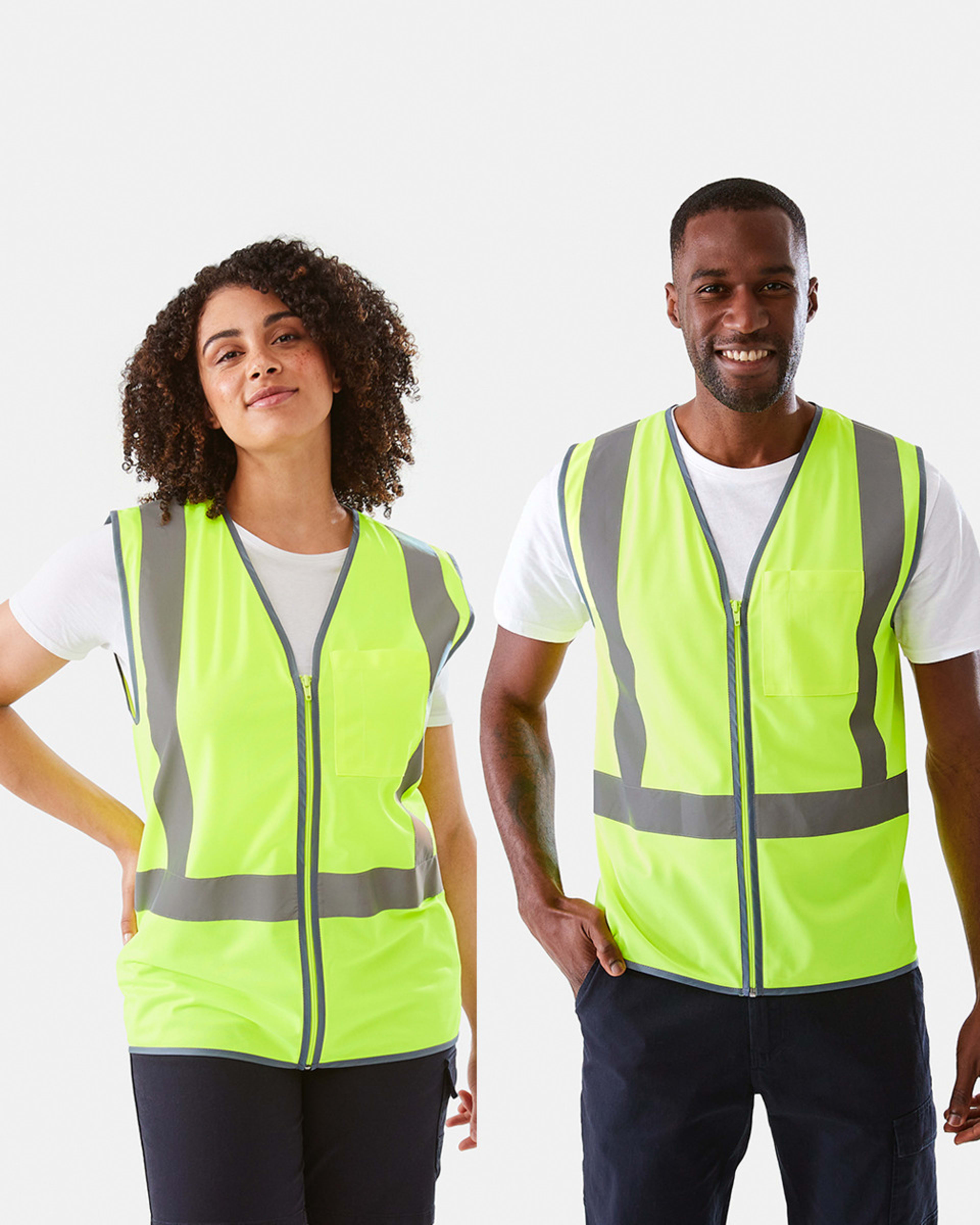 1 Workwear Hi-Visibility Vest FLURO YELLOW