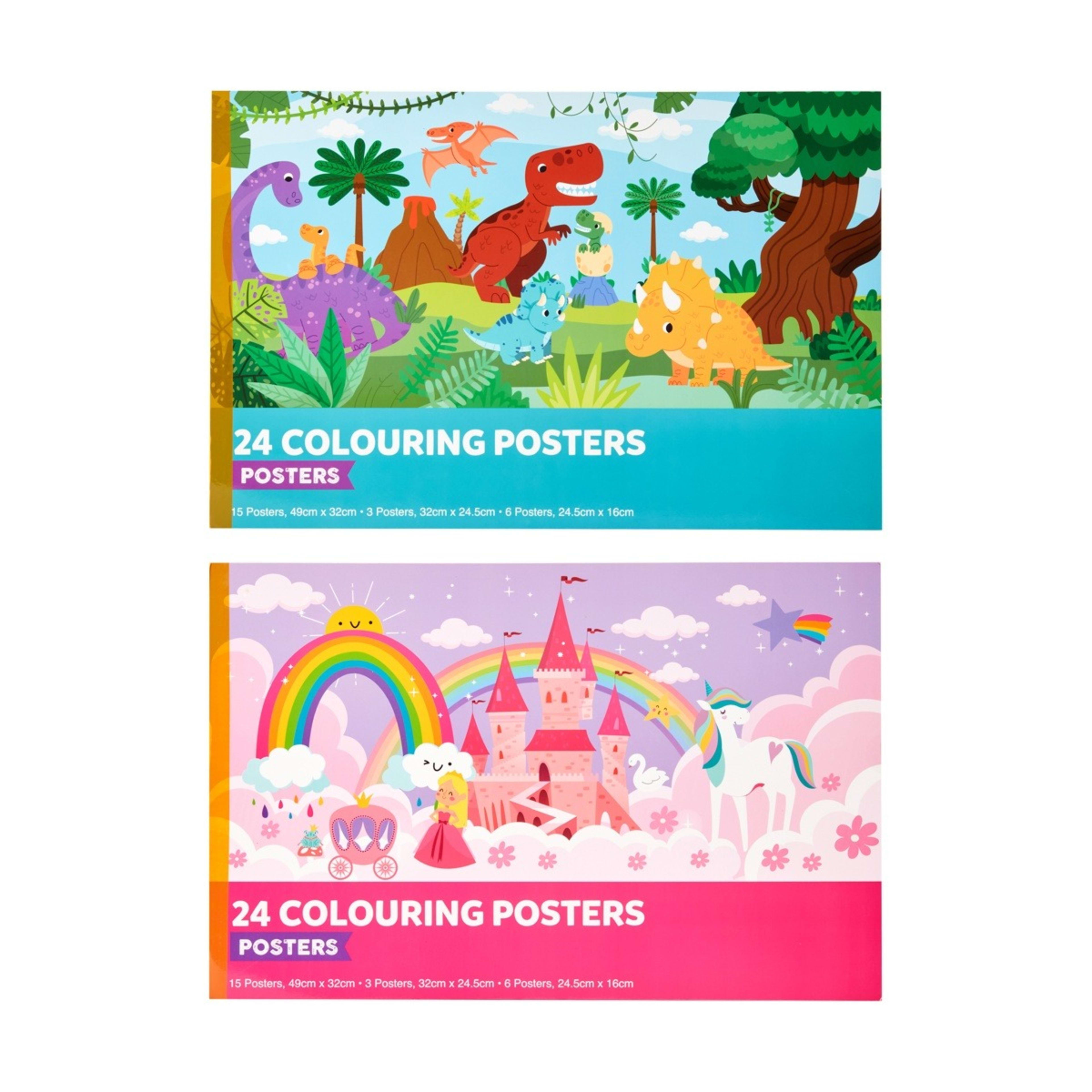 1 24 Colouring Posters - Assorted, 1 of 3