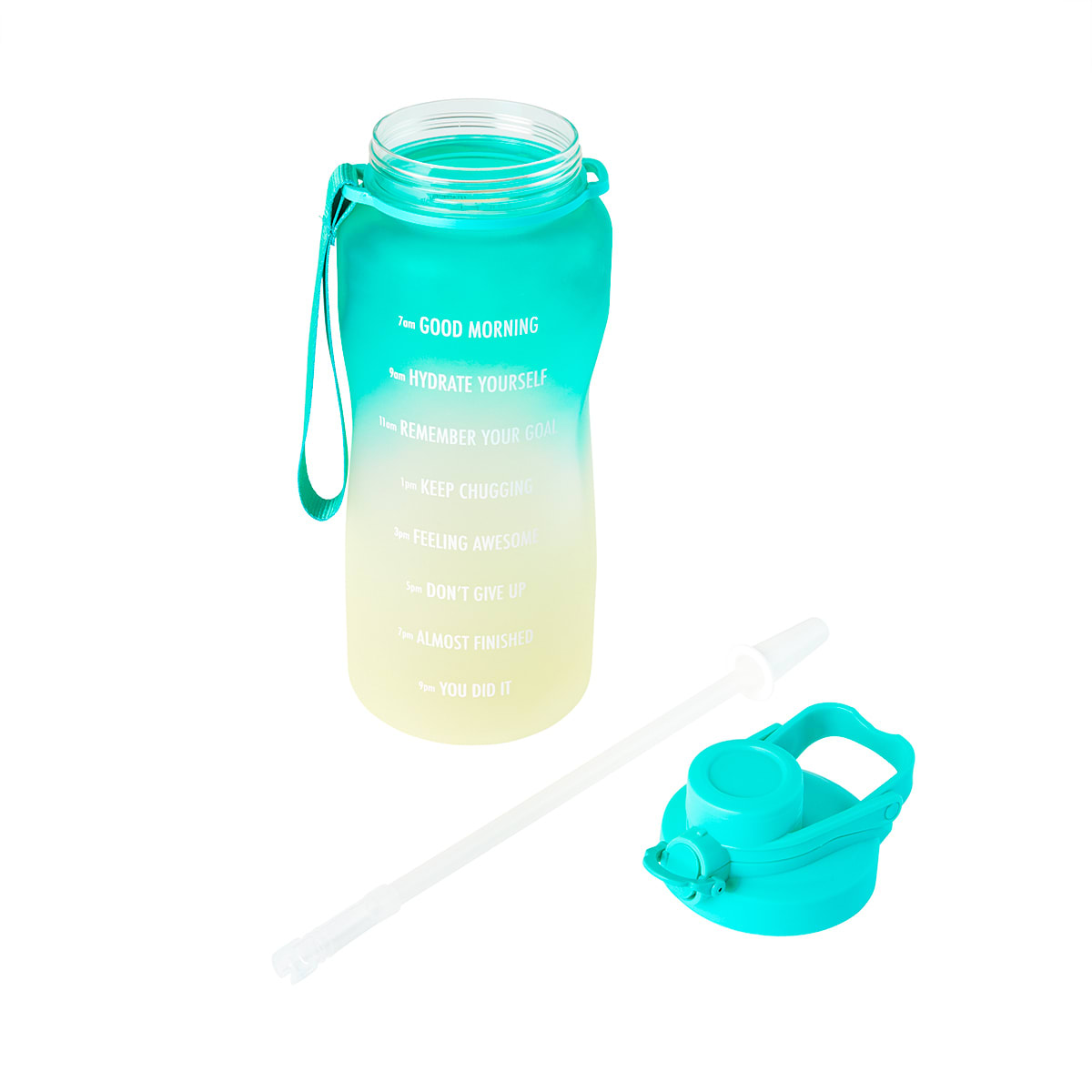 2.1L Teal Ombre Daily Intake Flip Lid Drink Bottle Kmart