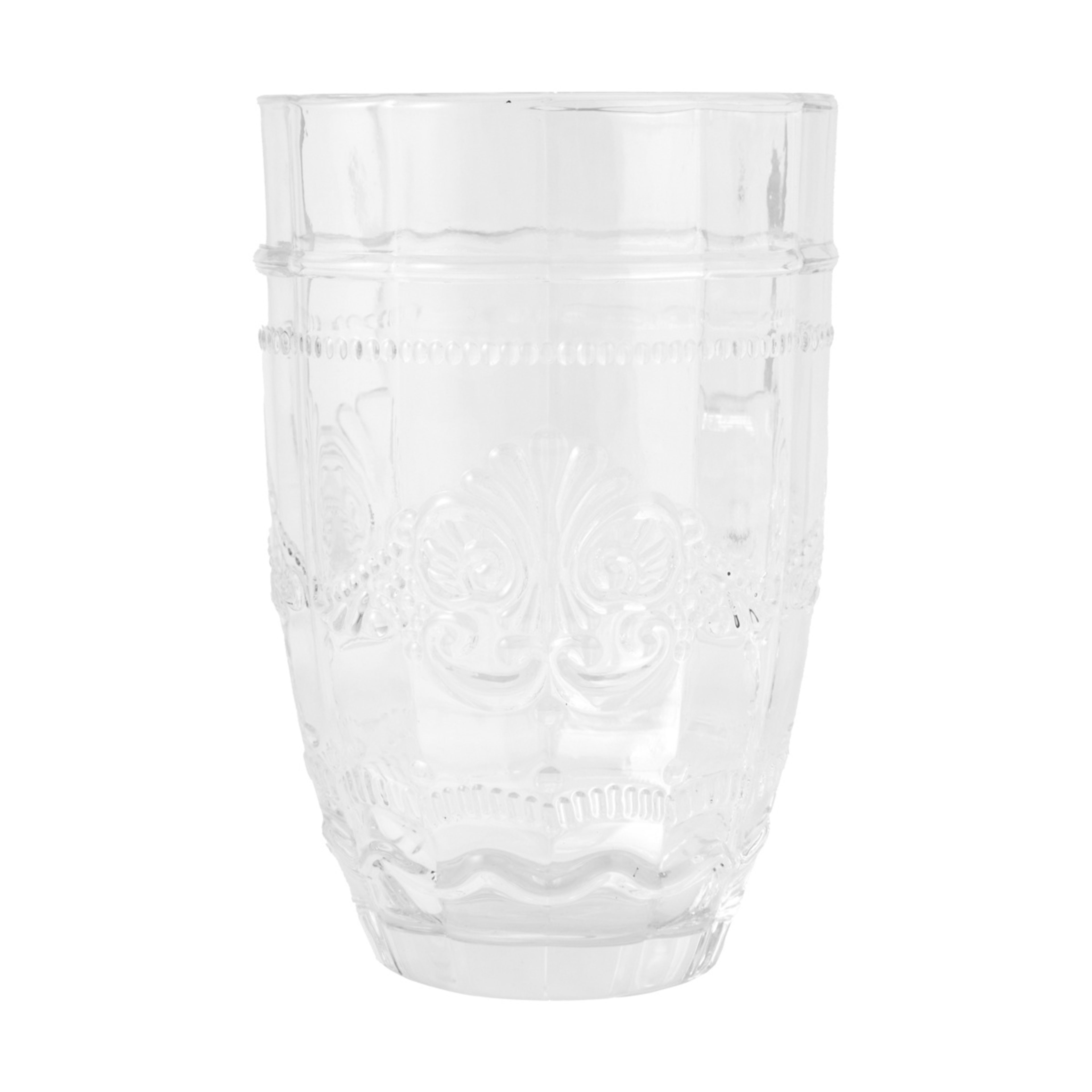 2 6 Clear Ornate Highball Glasses, 2 of 5