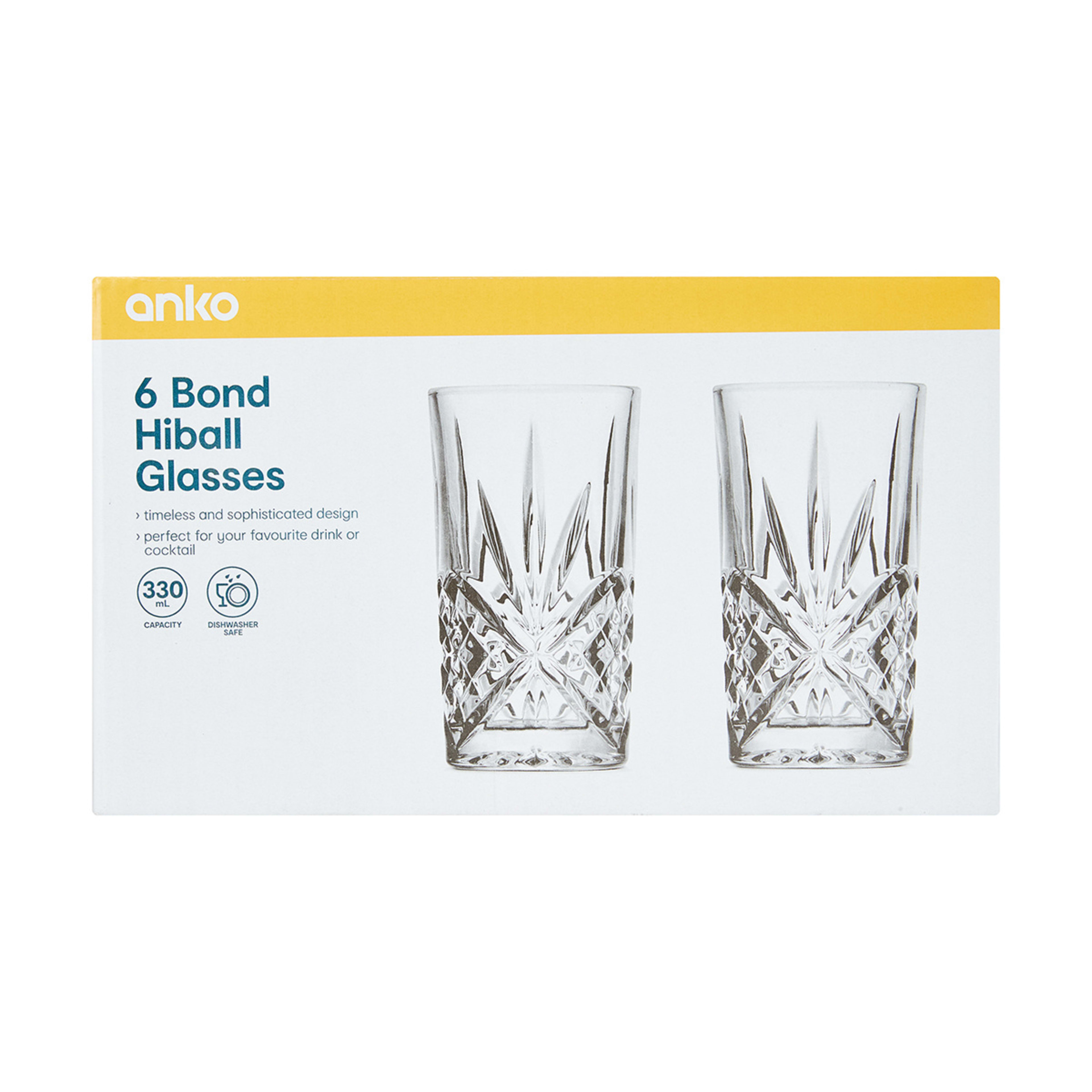 6 6 Bond Hiball Glasses, 6 of 6