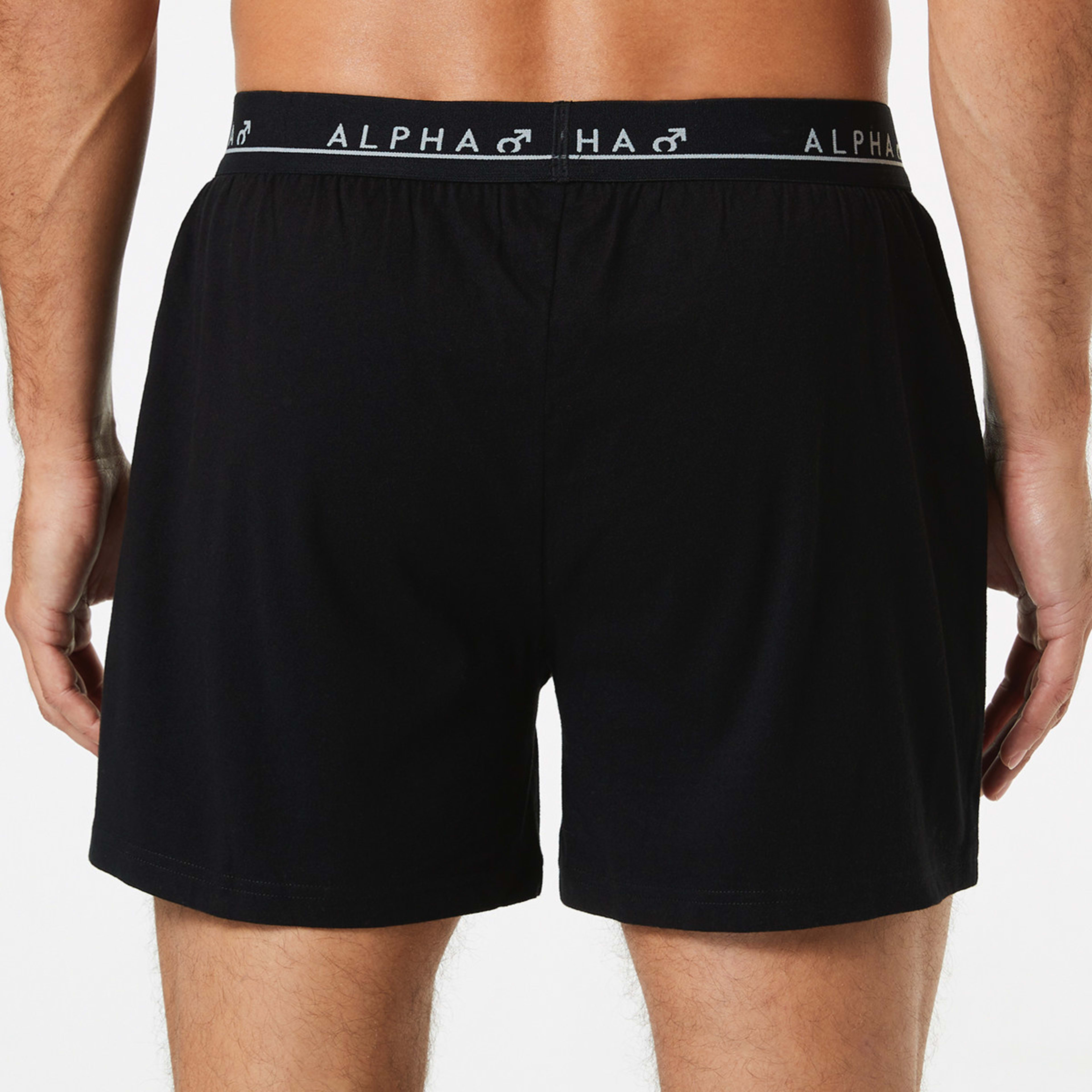 4 3 Pack Plain Jersey Boxers Black, 4 of 6