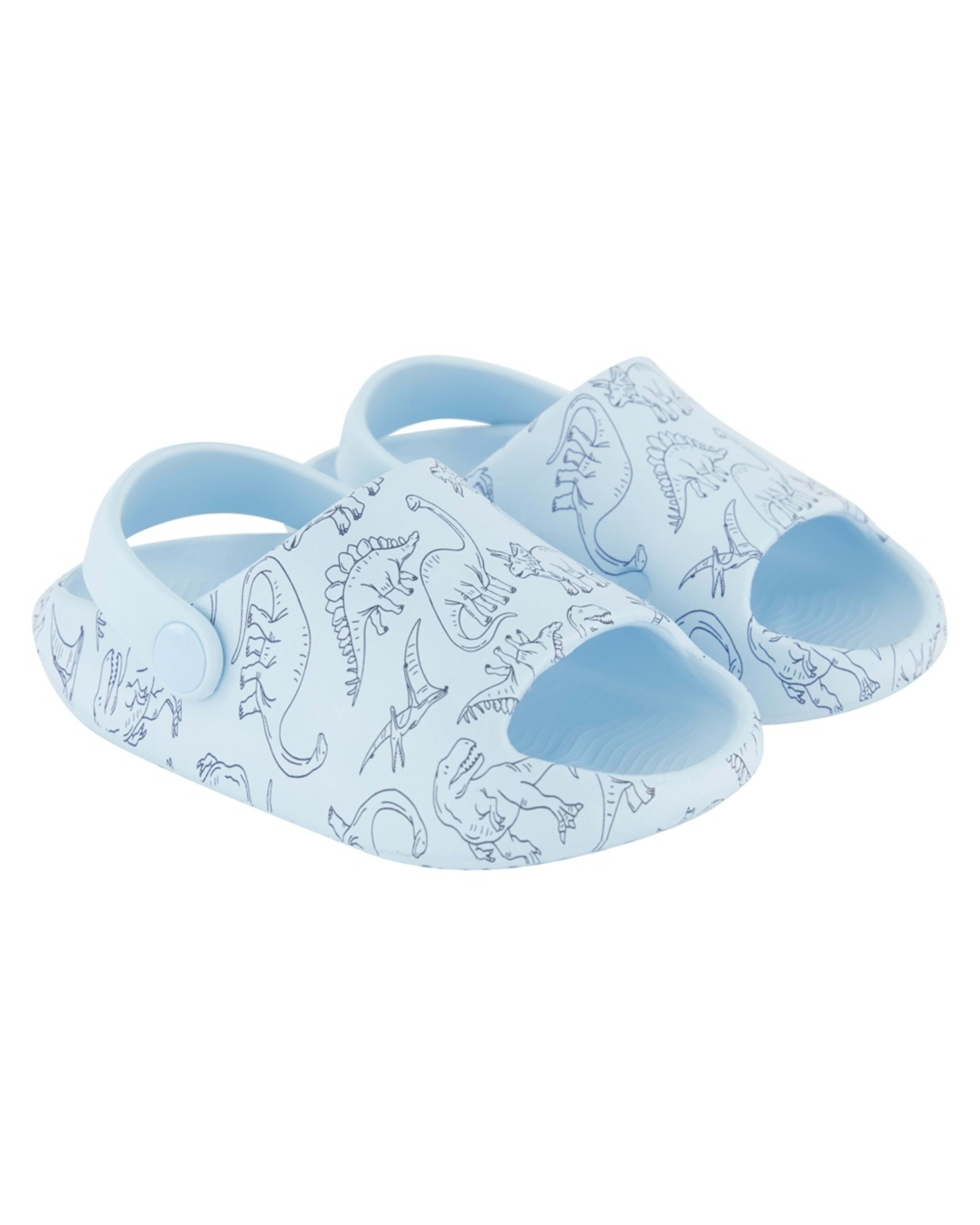 2 Junior Moulded Slides Dino Blue, 2 of 4