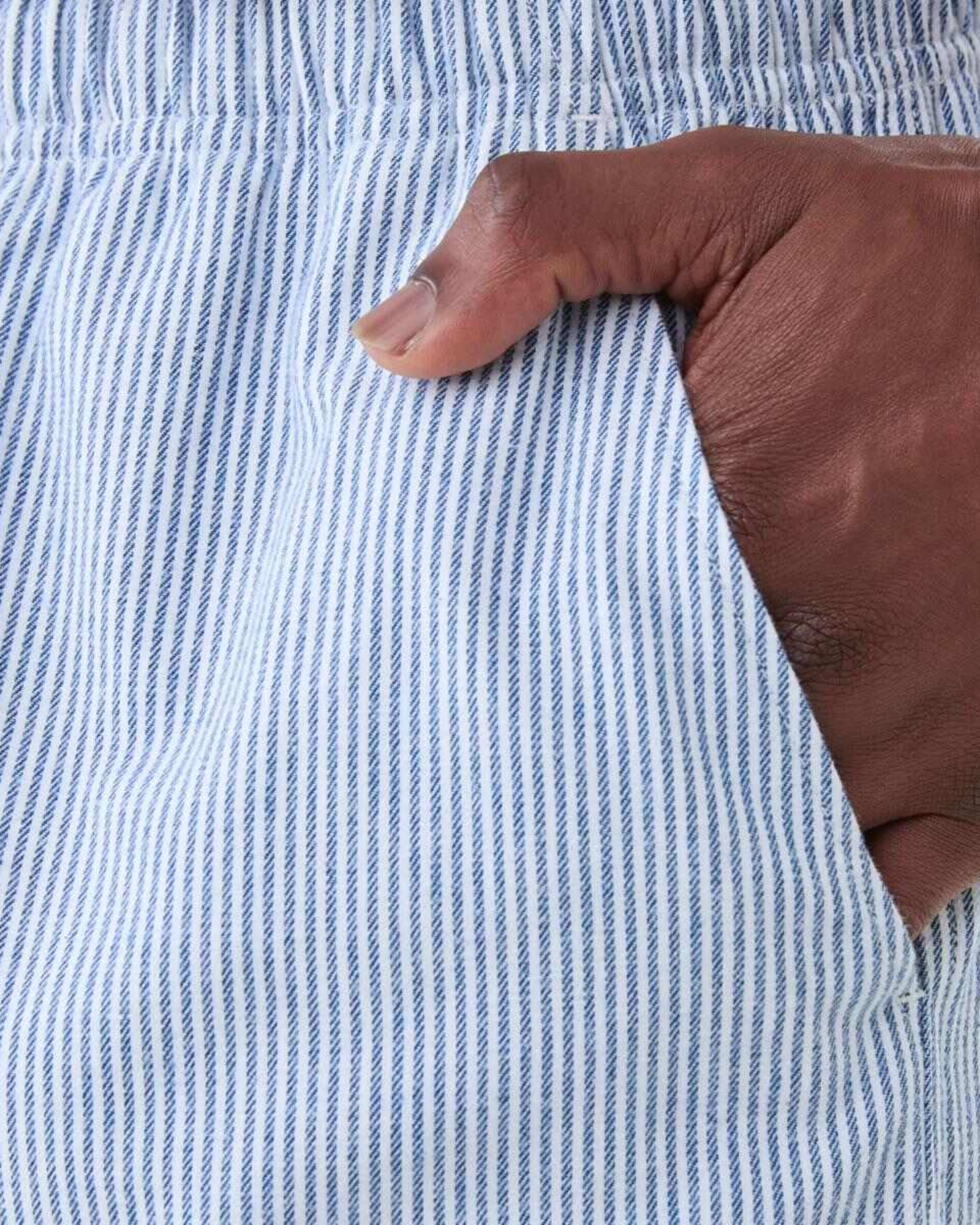 5 Textured Volley Shorts MICROSTRIPE FELICIA BLUE, 5 of 6