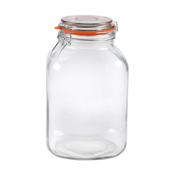 3L Clip Lid Glass Jar