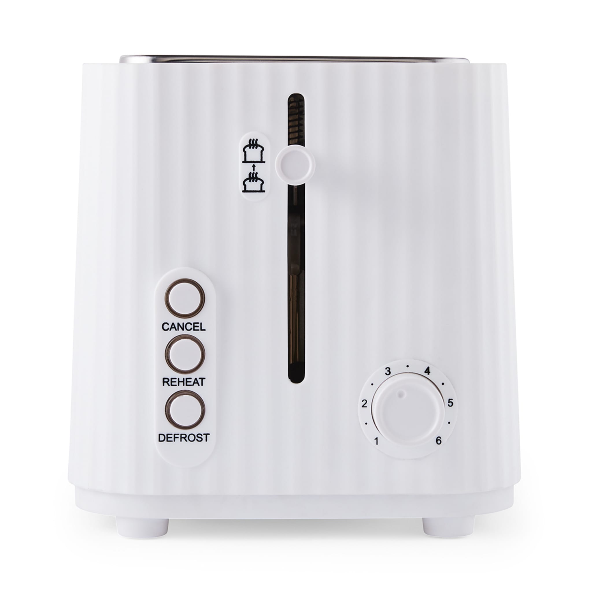 2 Slice Fluted Toaster White Kmart