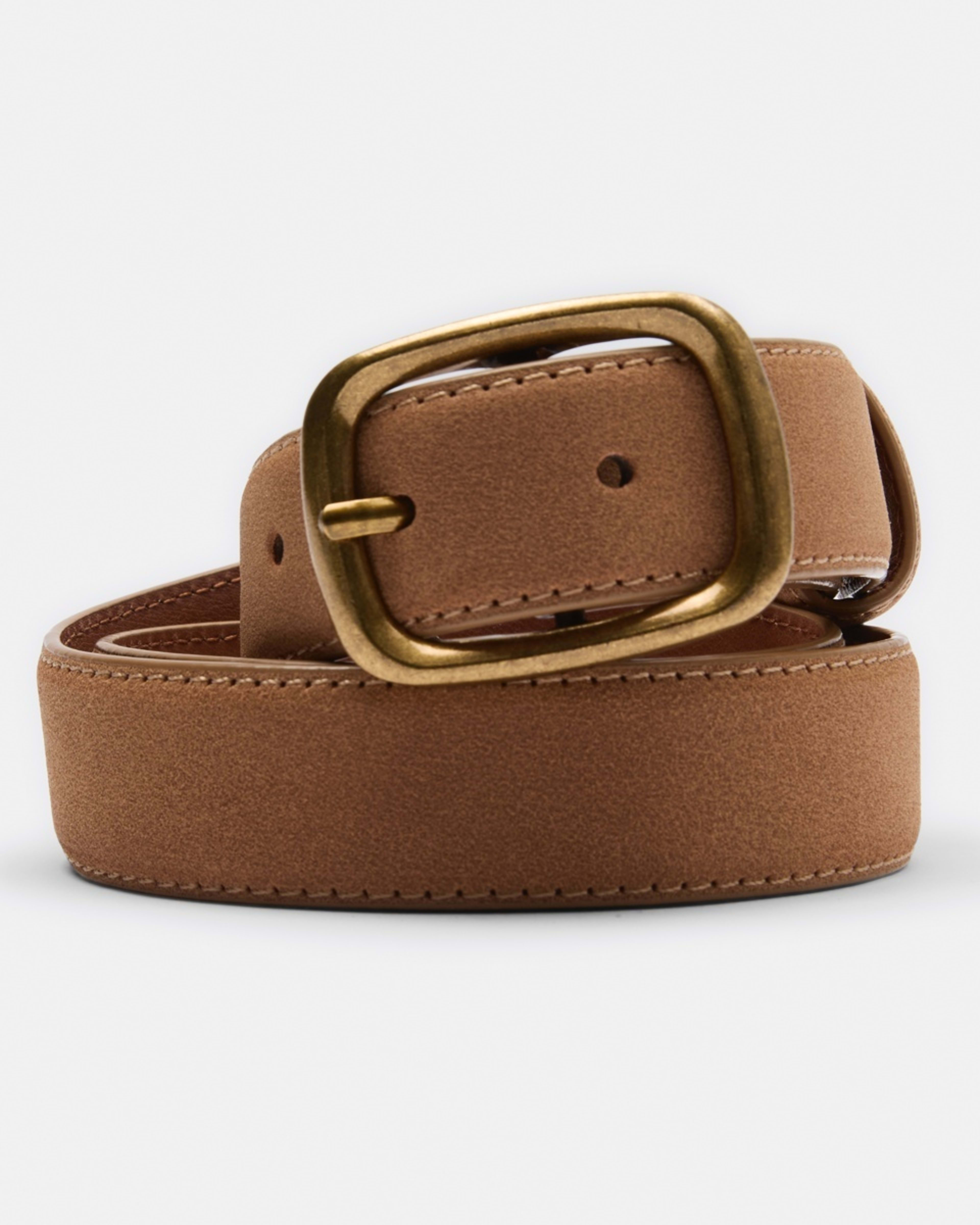 1 Soft Rectangle Jeans Belt DEEP CAMEL, 1 of 4