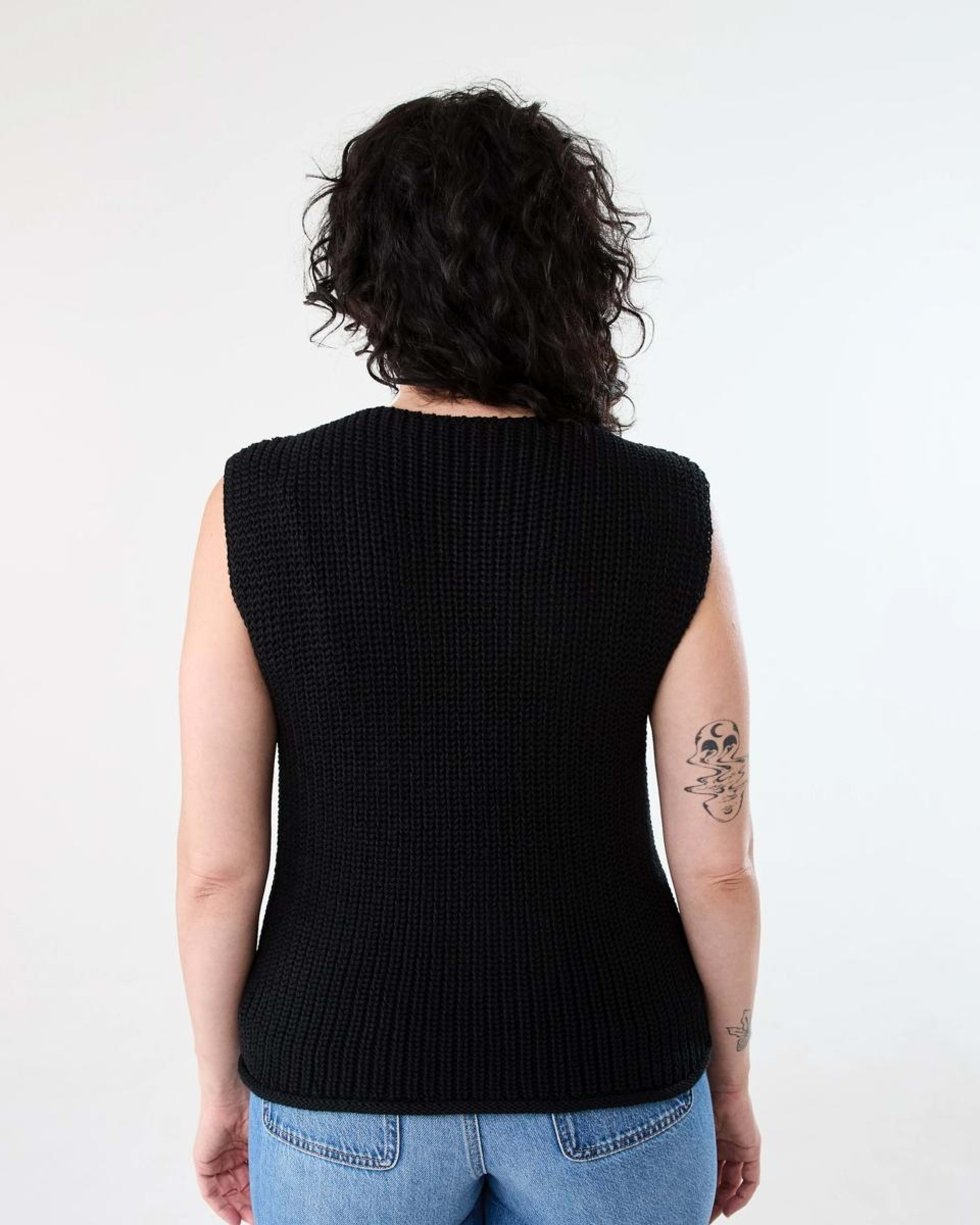 3 Fisherman Rib Vest BLACK, 3 of 6