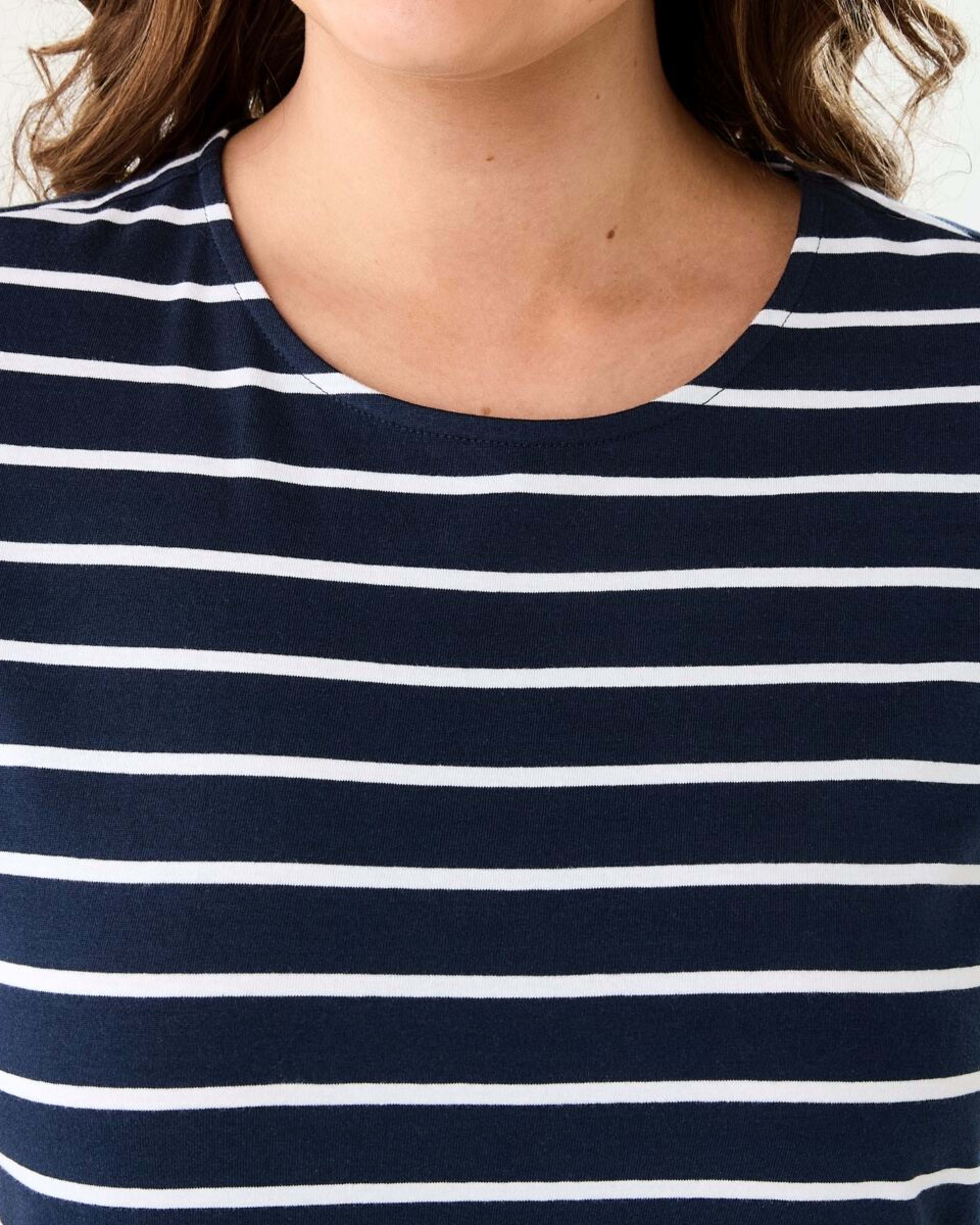 6 Short Sleeve Relaxed T-shirt Mini Dress STRIPE NAVY BLAZER, 6 of 7