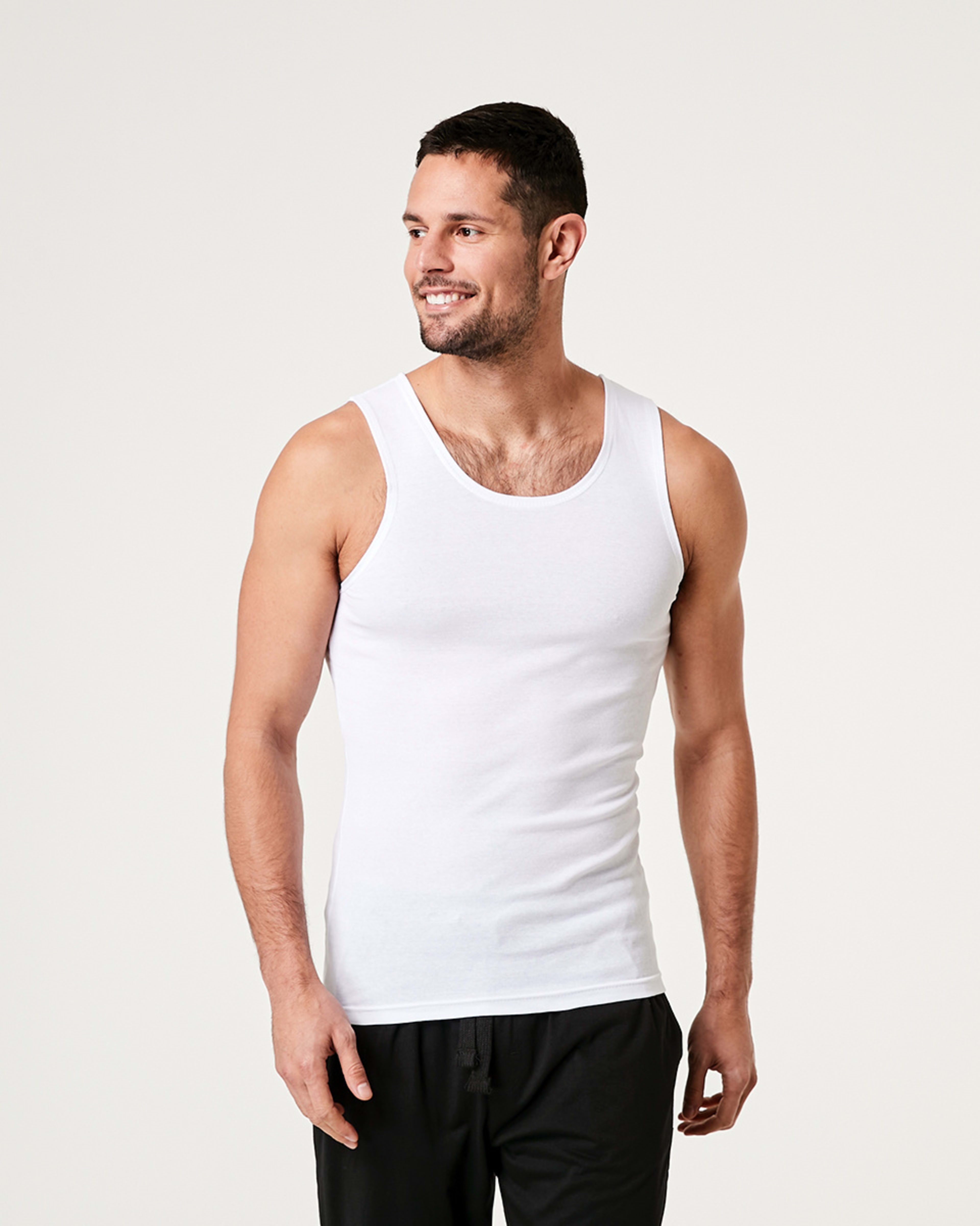 1 3 Pack Singlets White, 1 of 7