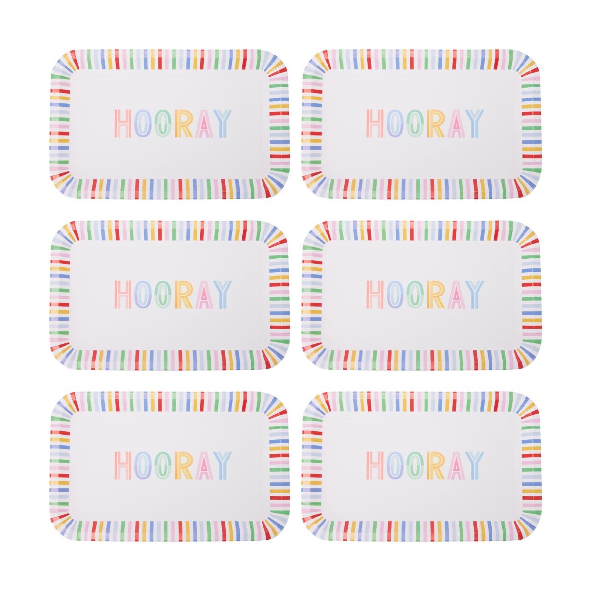 6 Pack Bright Serving Platter Kmart