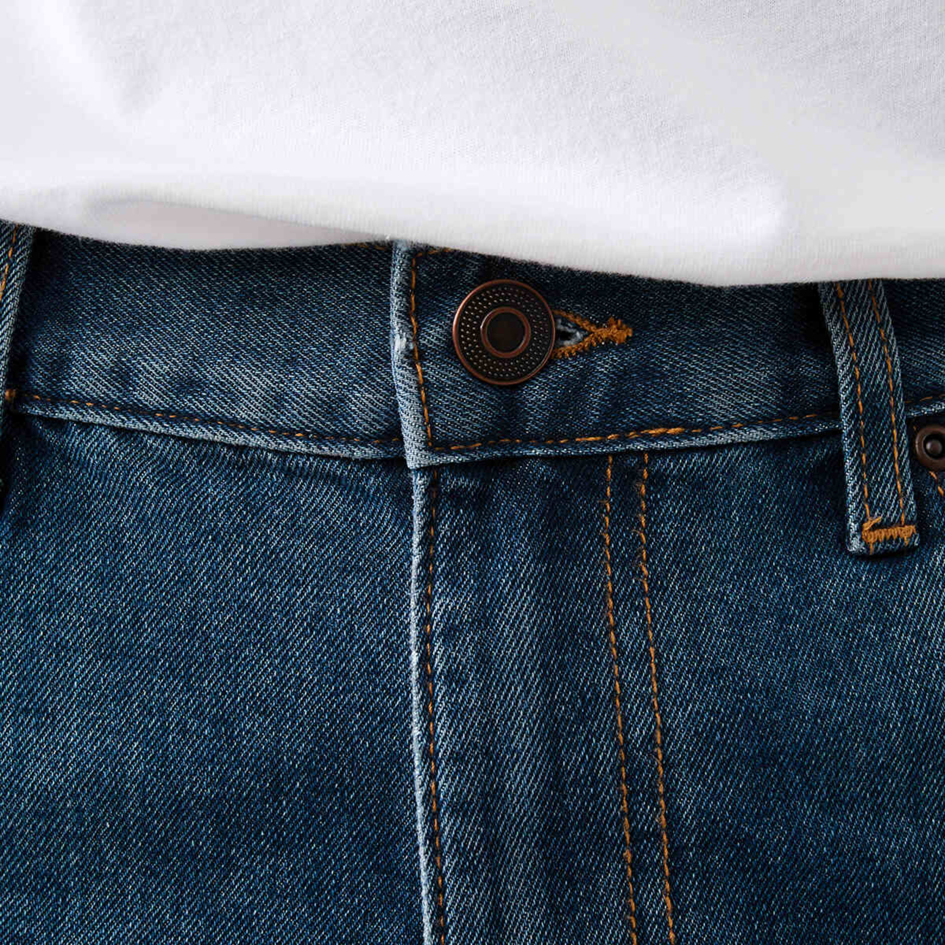 4 Regular Straight Fit Jeans Indigo Wash, 4 of 7