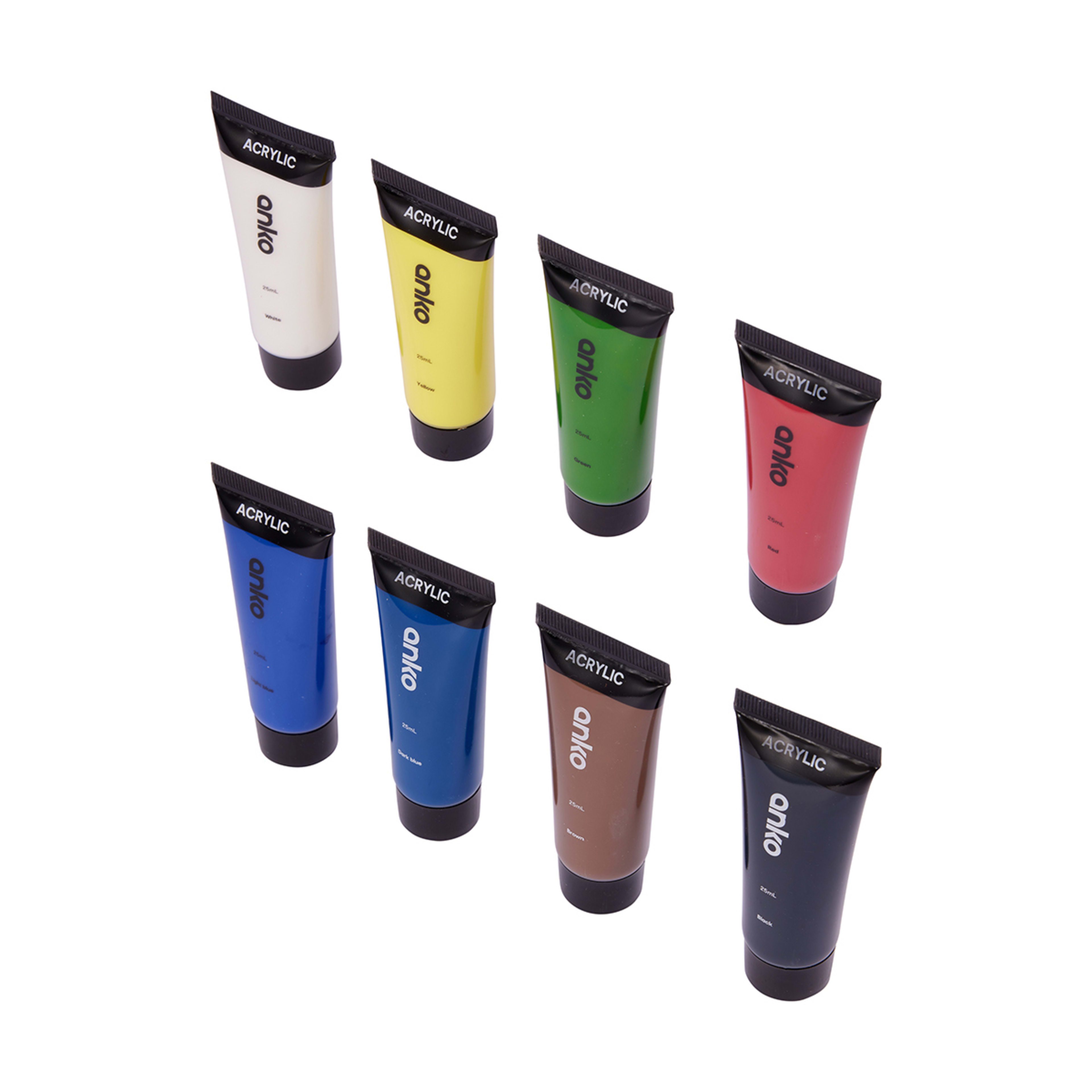 8 Pack Acrylic Paint Tubes Kmart