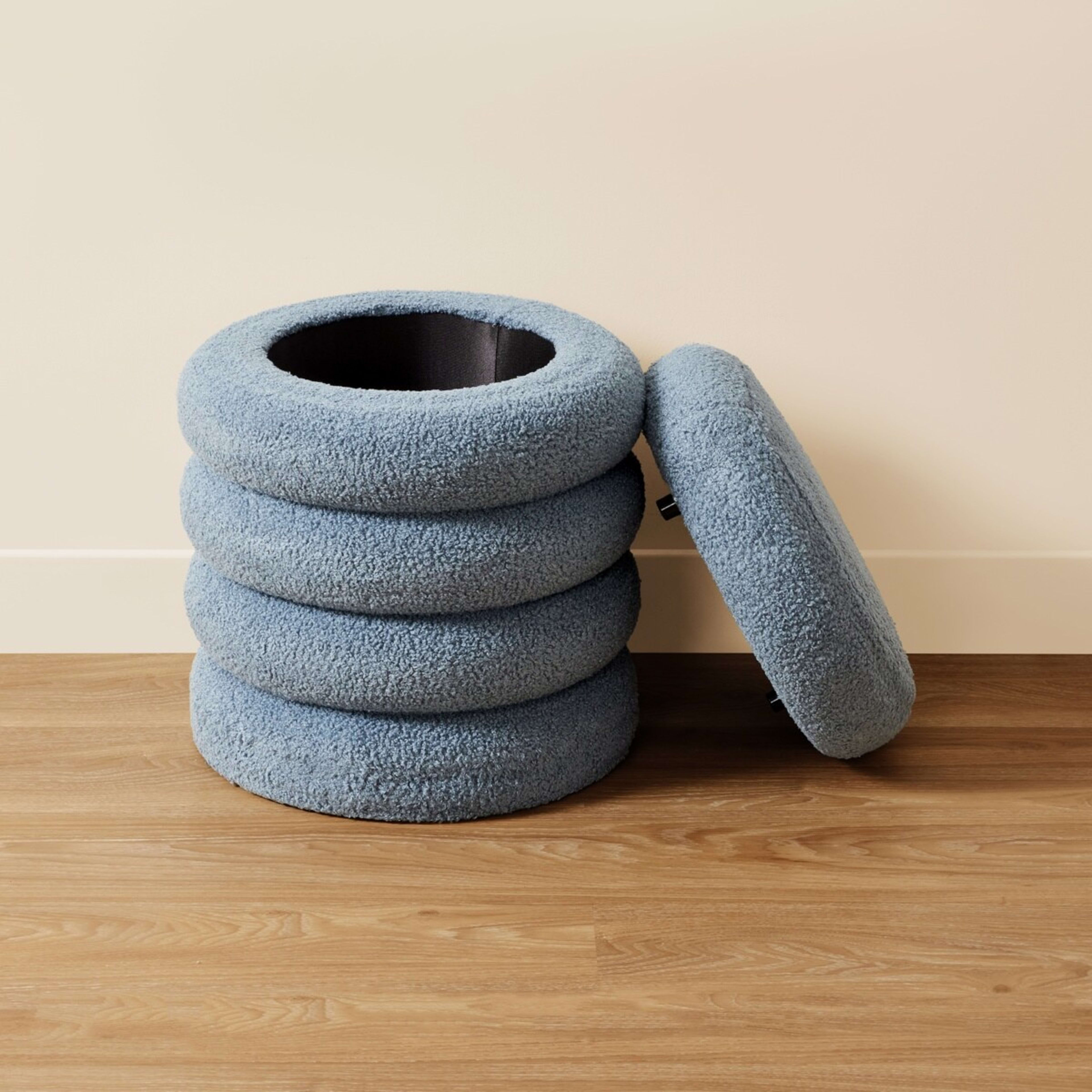 3 Storage Ottoman - Blue, 3 of 7
