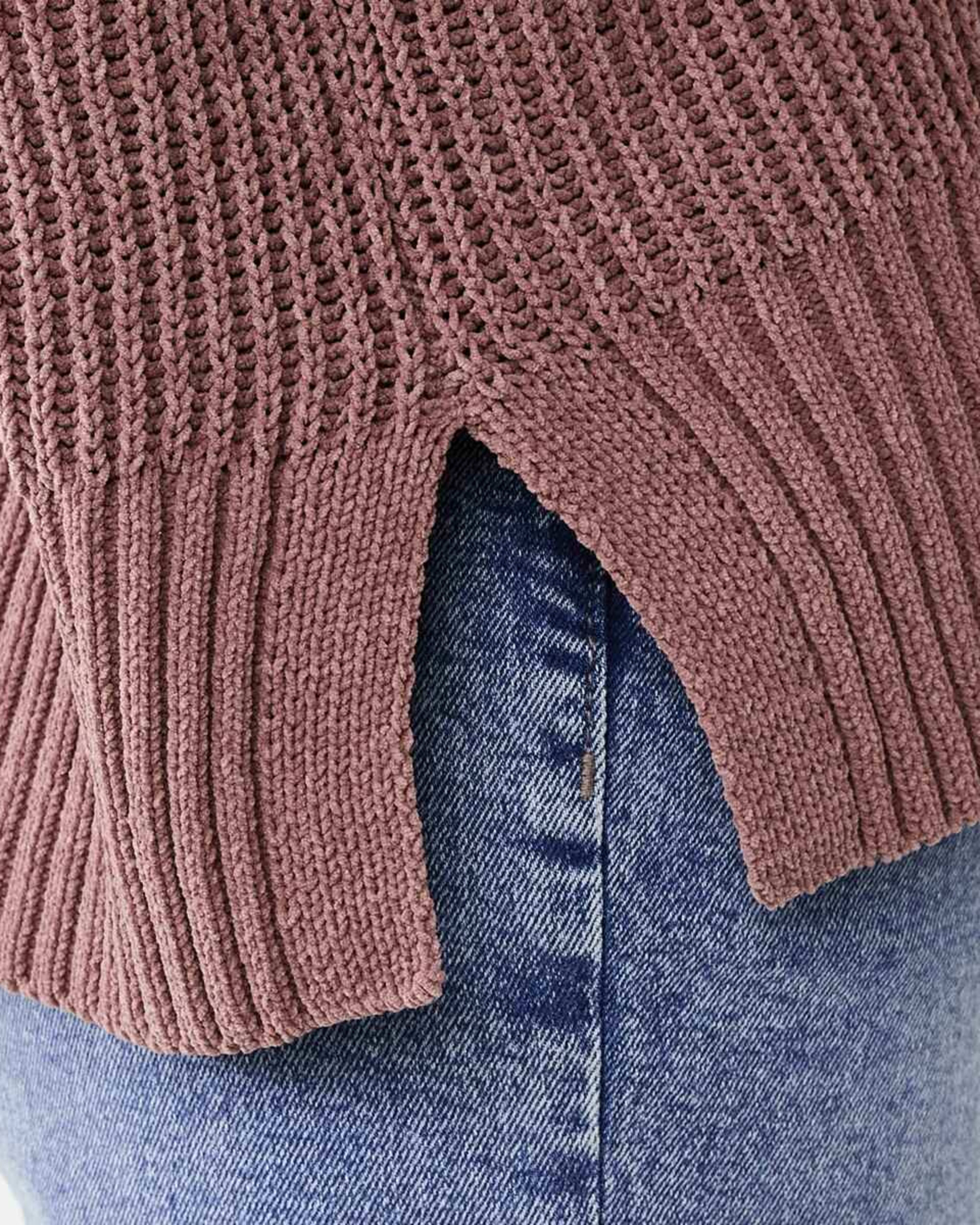 6 Chenille V-Neck Jumper FAWN TAUPE, 6 of 6