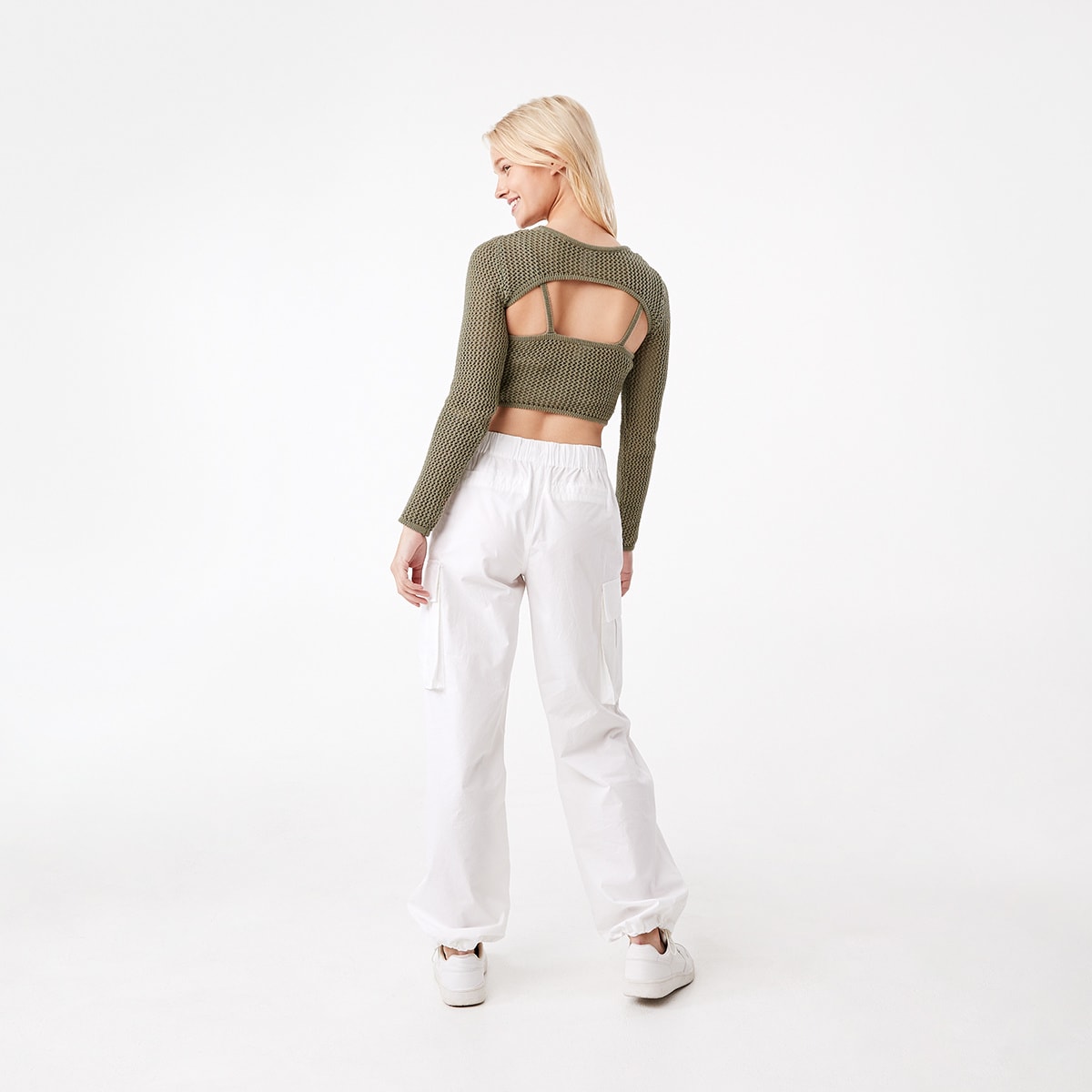 Long Sleeve Openweave Shrug Kmart