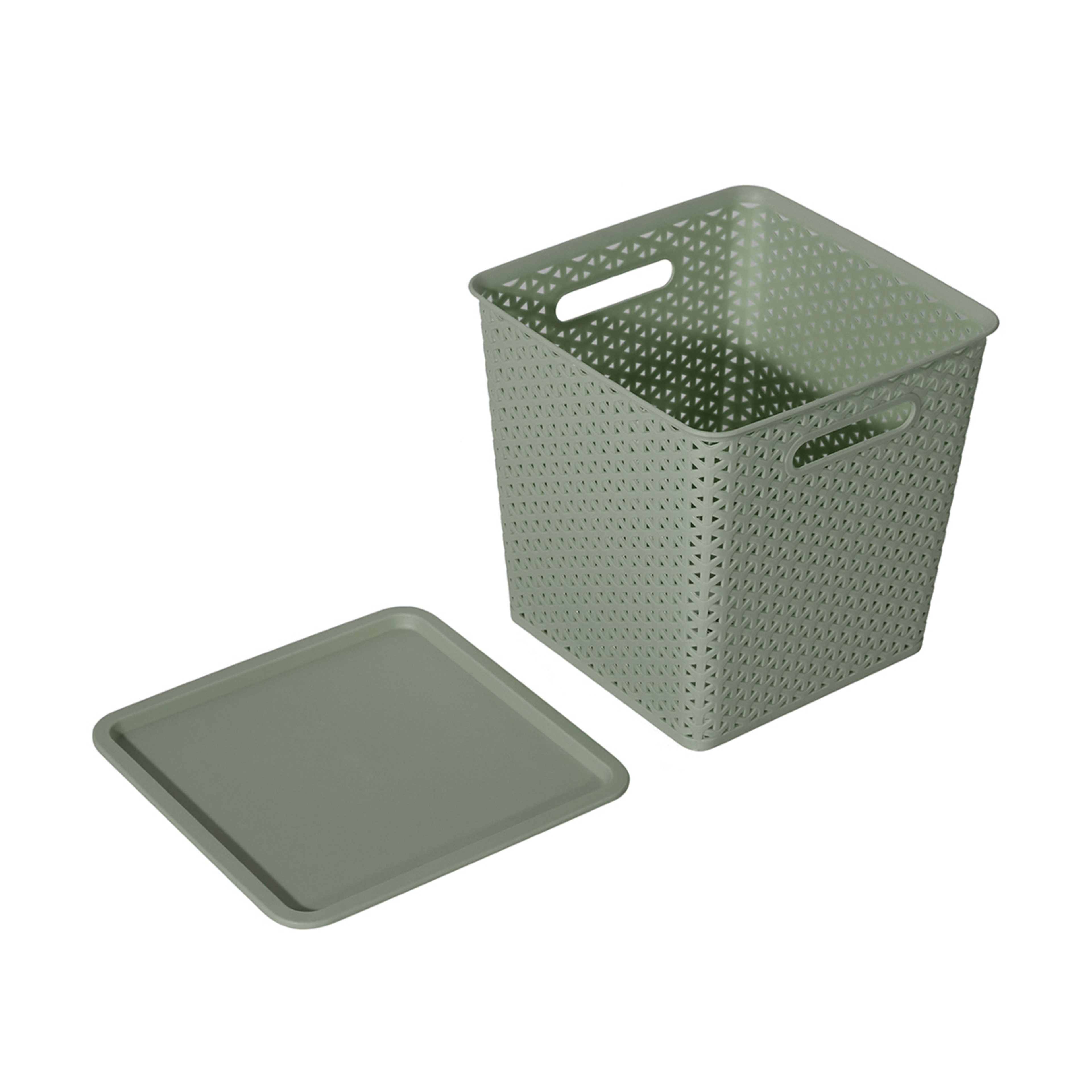 Square Container with Lid Green Kmart