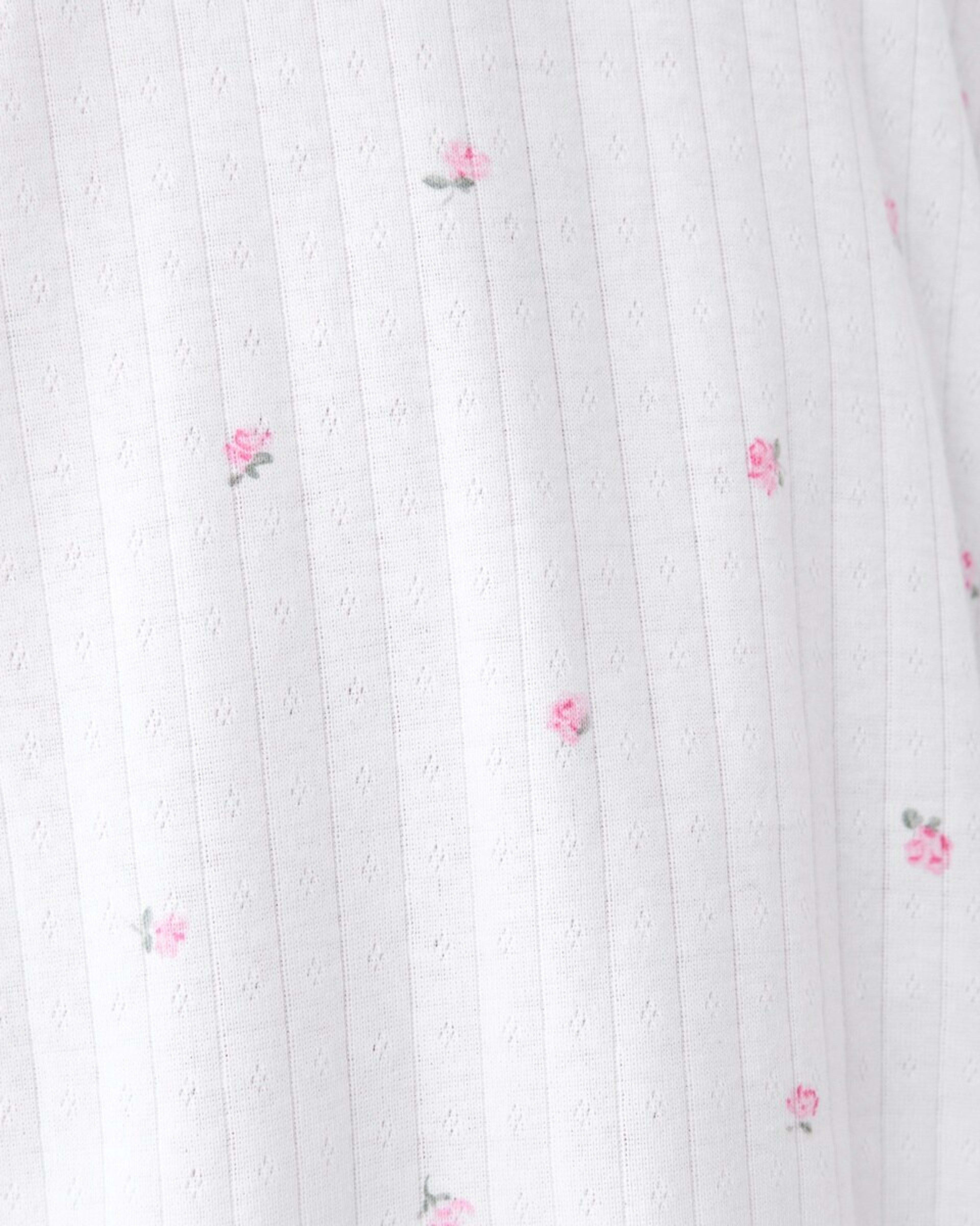 3 Long Sleeve Pointelle Pyjama Set Wht Rose, 3 of 9