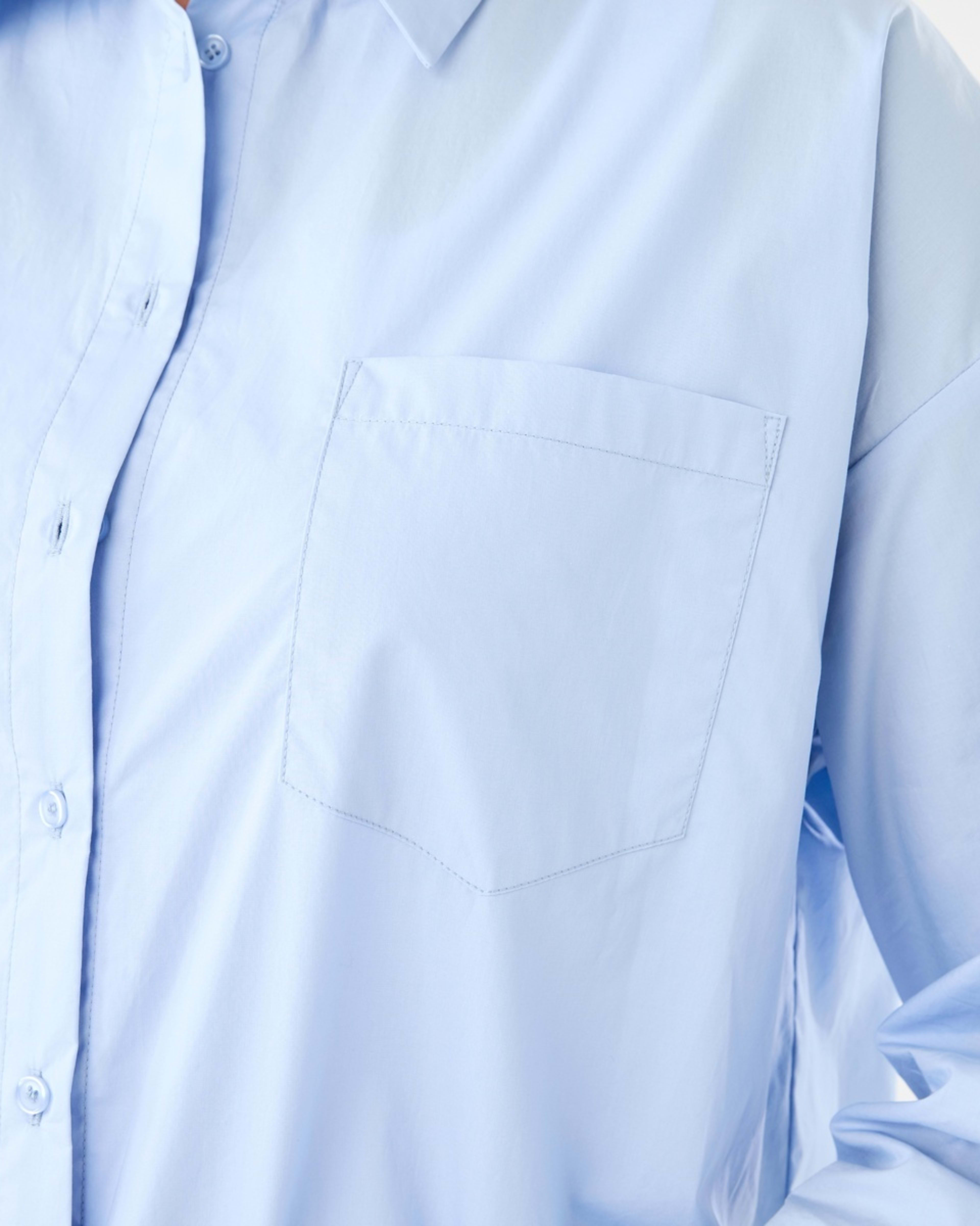 5 Long Sleeve Oversized Cotton Shirt Bruni Blue, 5 of 7