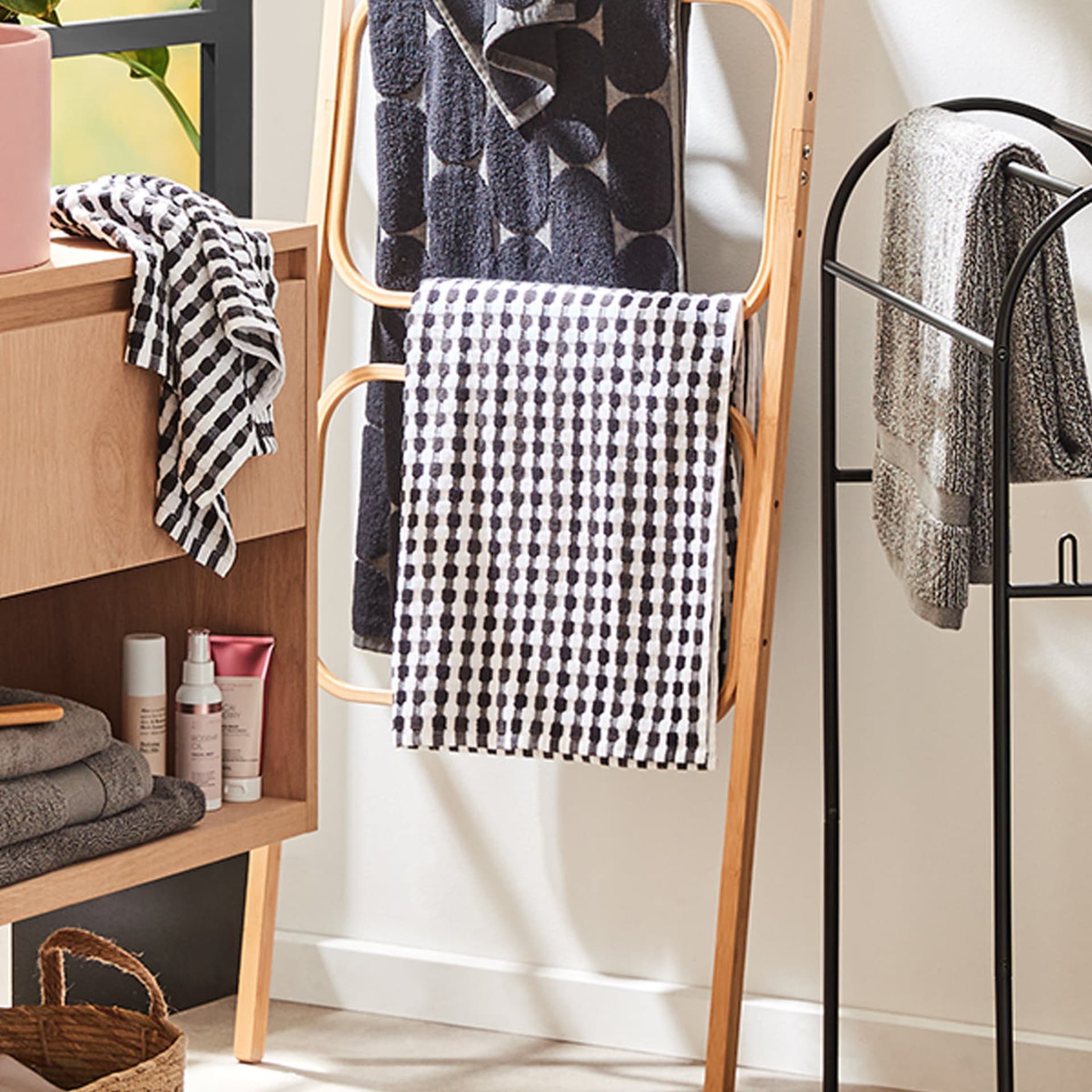 Monochrome Popcorn Bath Towel Kmart