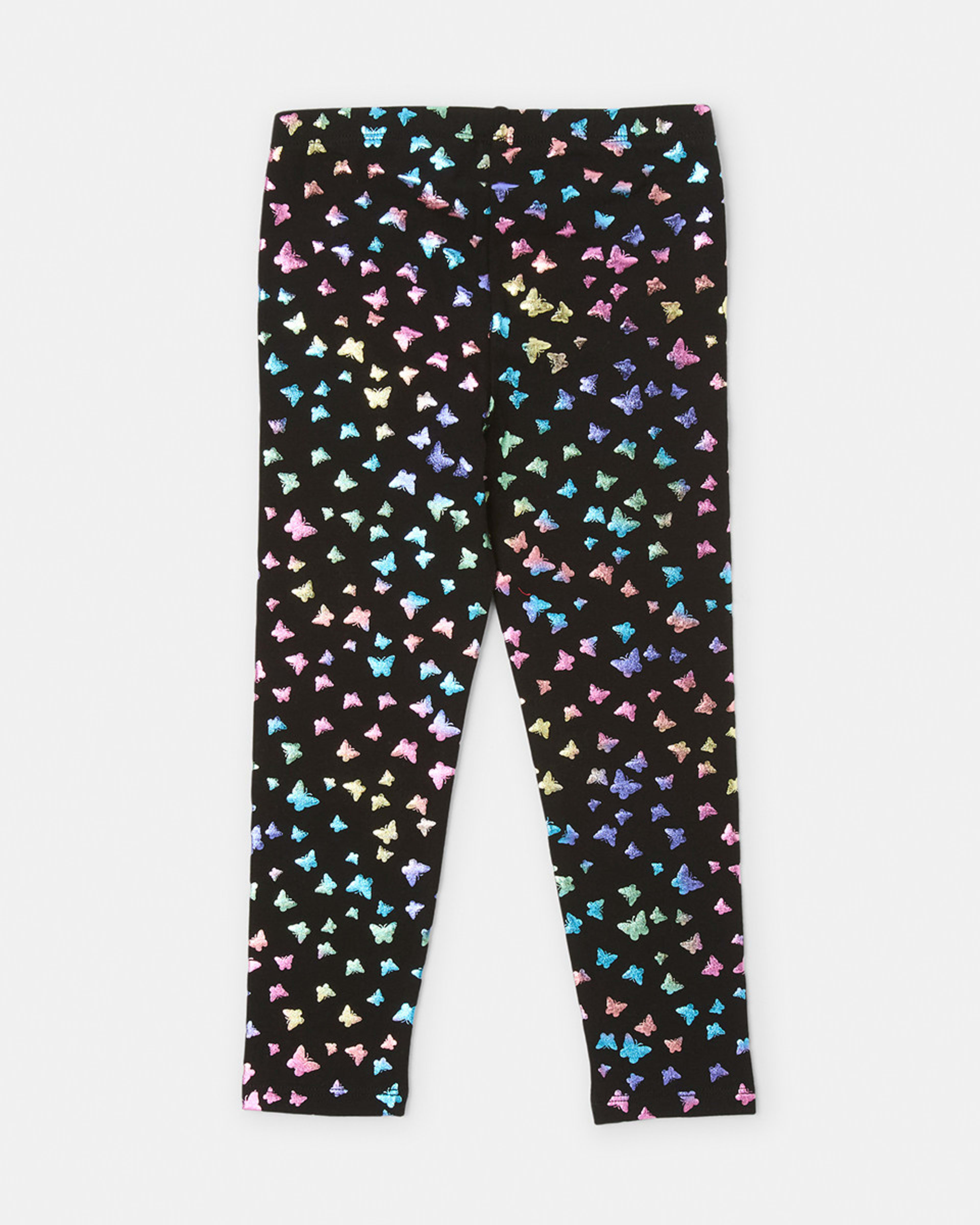 8 Foil Leggings Blk Bfly, 8 of 8