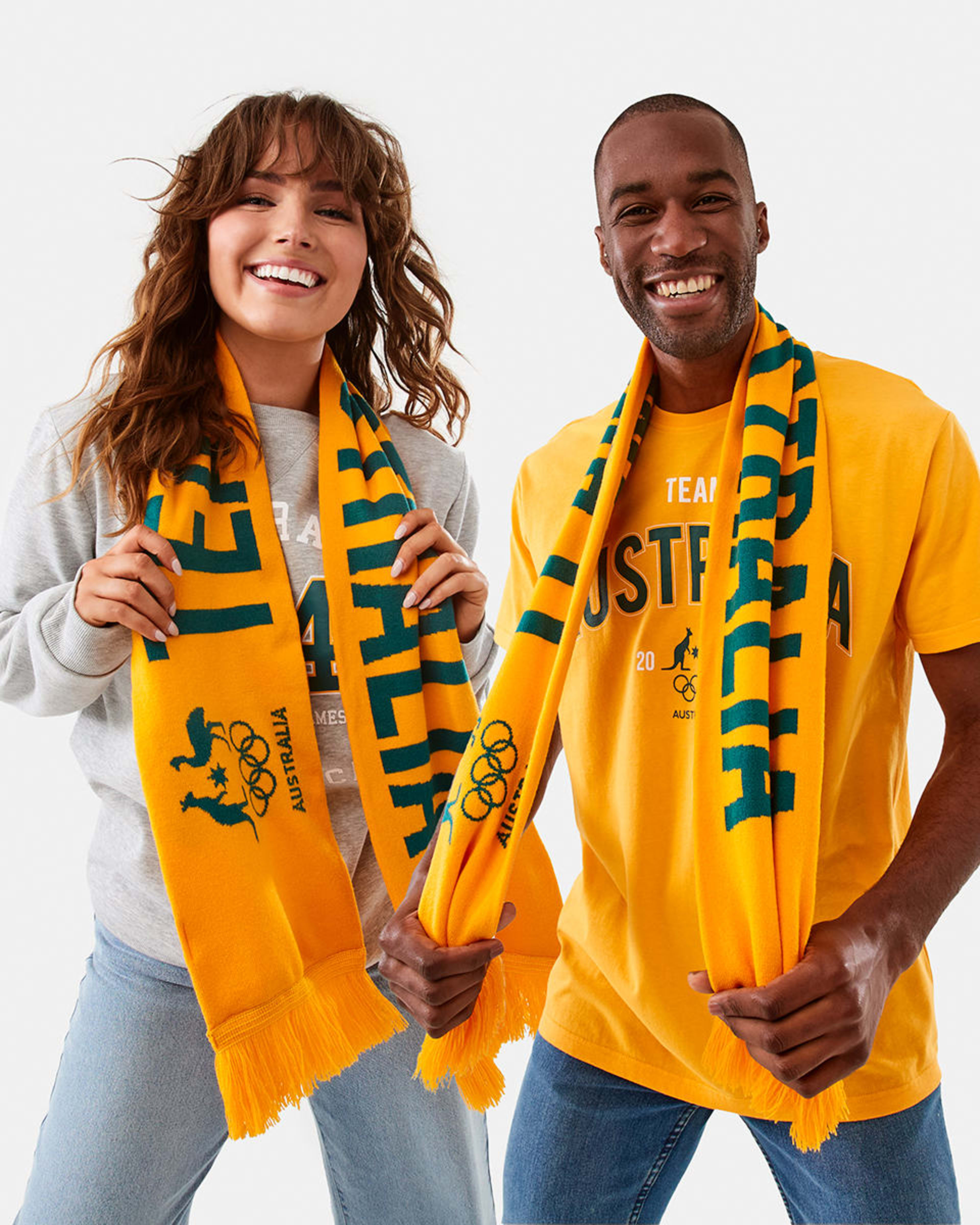 1 Active Unisex Olympics Team Aus Scarf Oz Yellow, 1 of 10