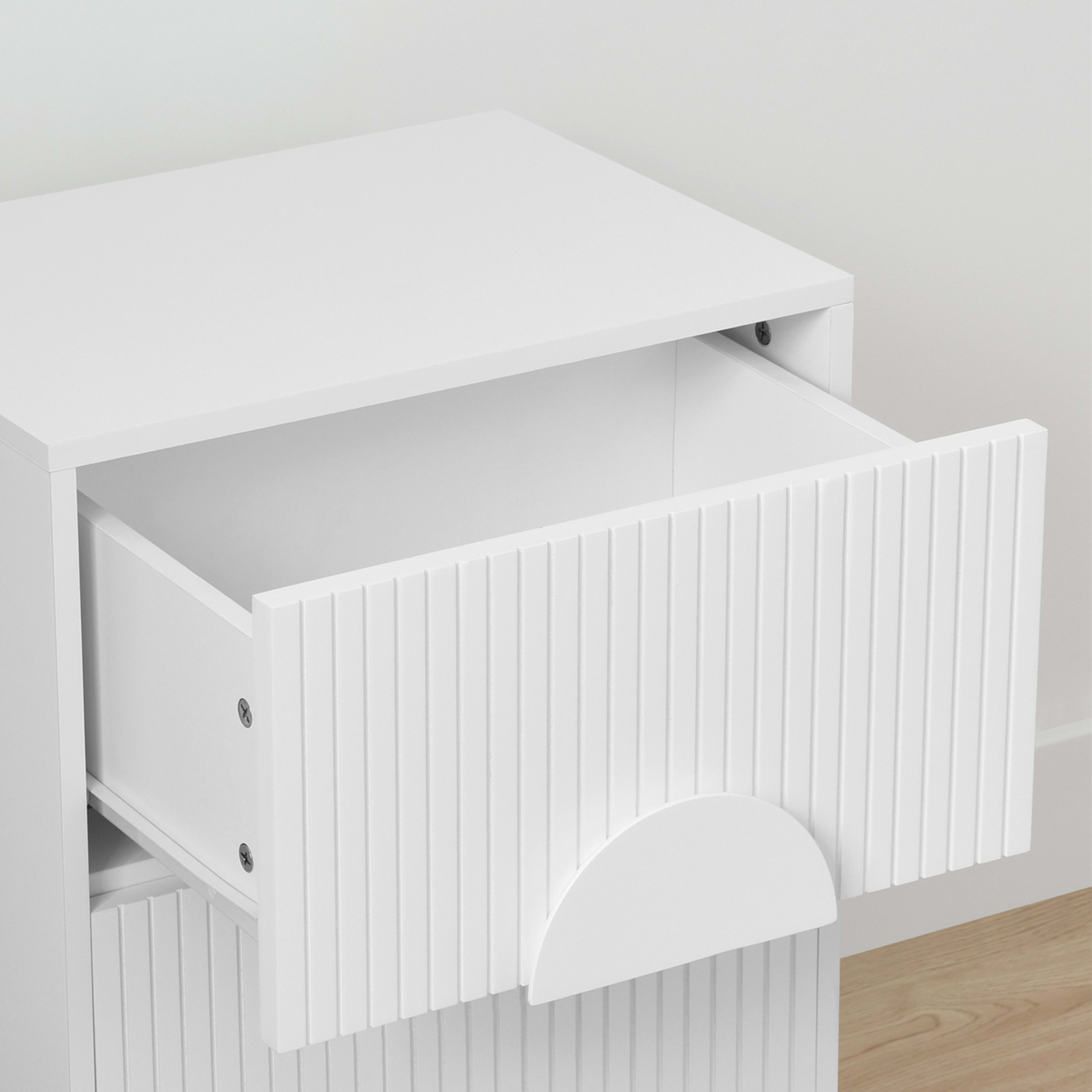 7 Stevie 2 Drawer Bedside Table - White, 7 of 10