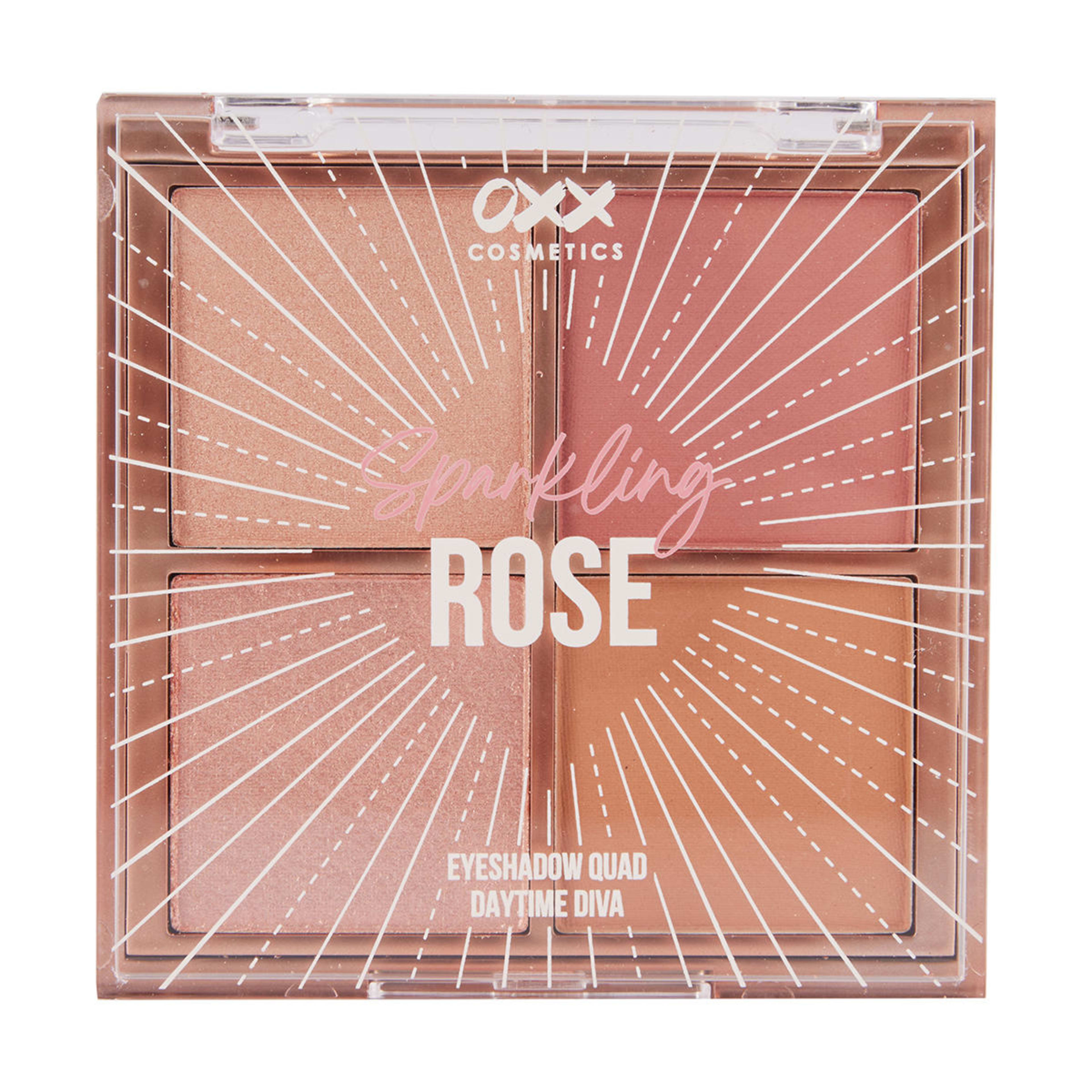 1 OXX Cosmetics Sparkling Rose Eyeshadow Quad Set - Daytime Diva
