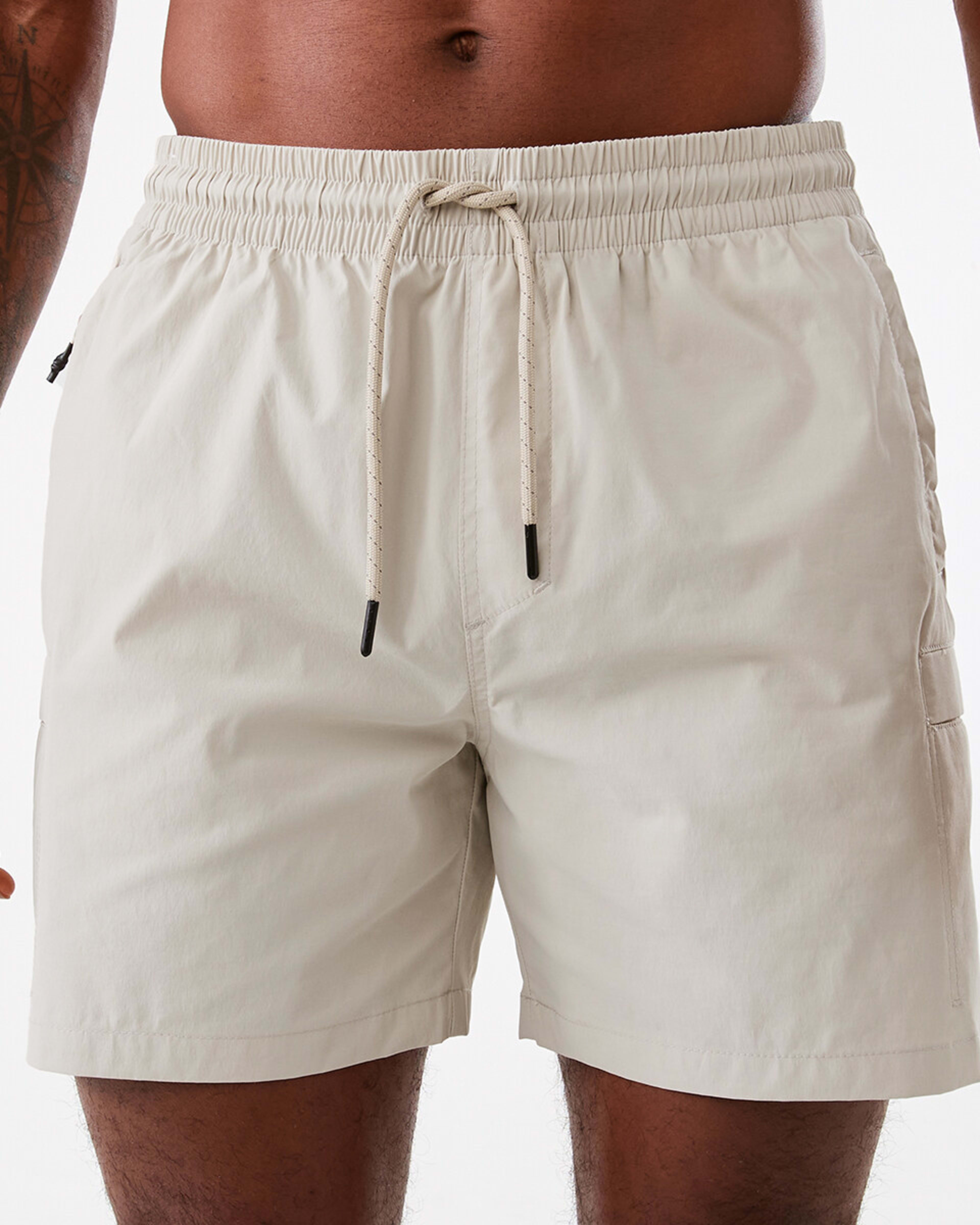 1 Active Mens Everyday Sports Shorts Sil Beige