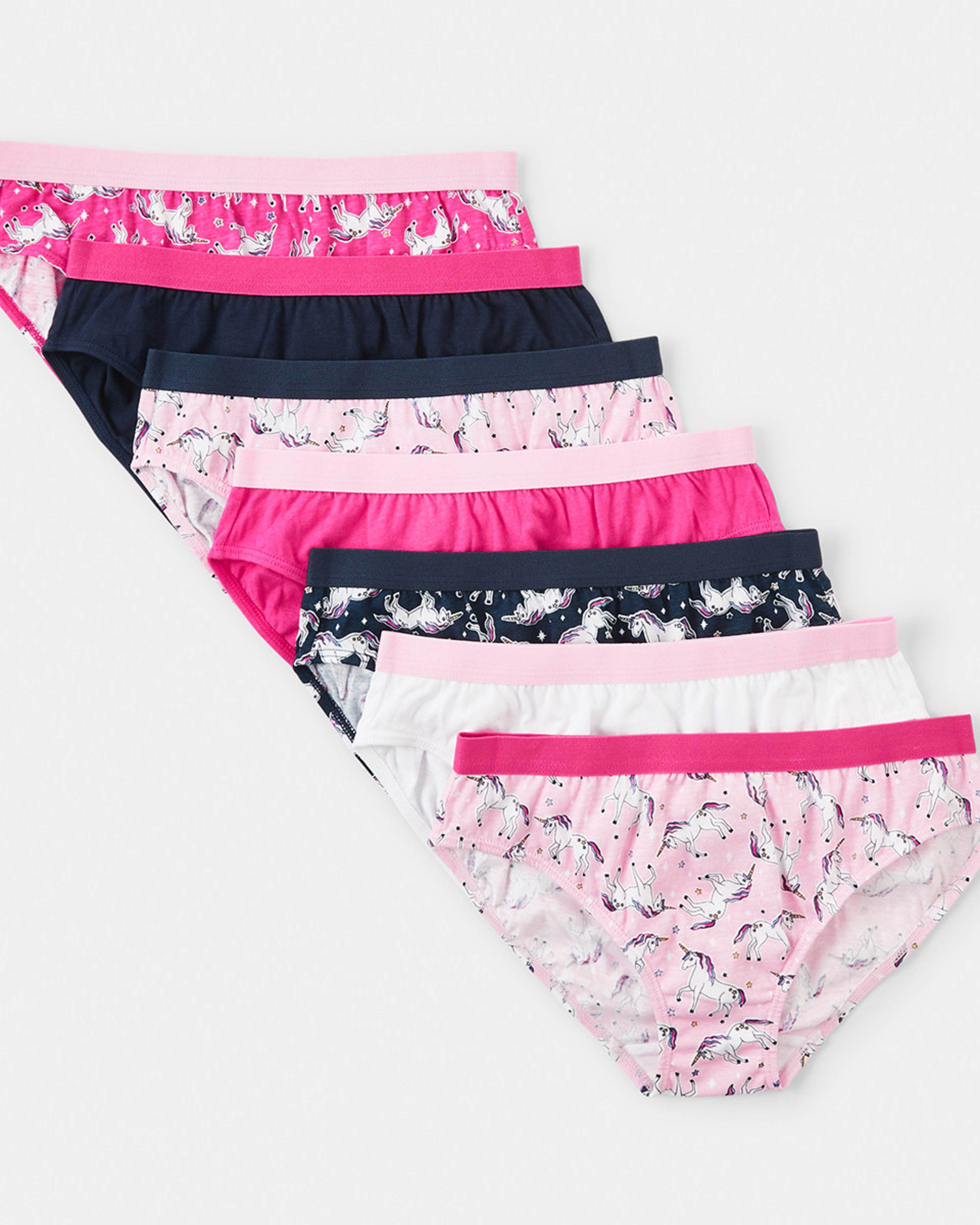 1 7 Pack Print Briefs Unicorn 24