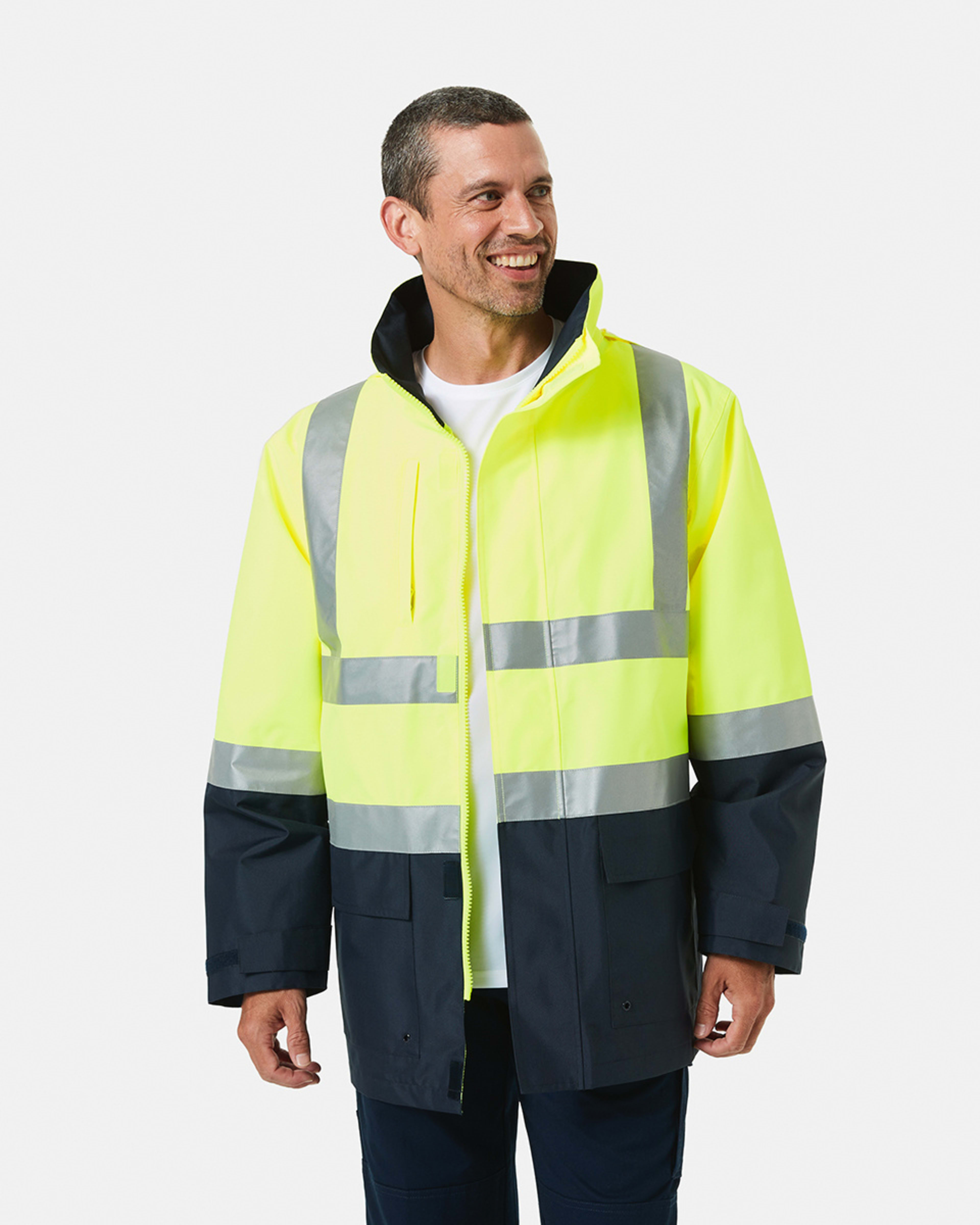 Workwear HiVisibility Wet Weather Jacket Kmart